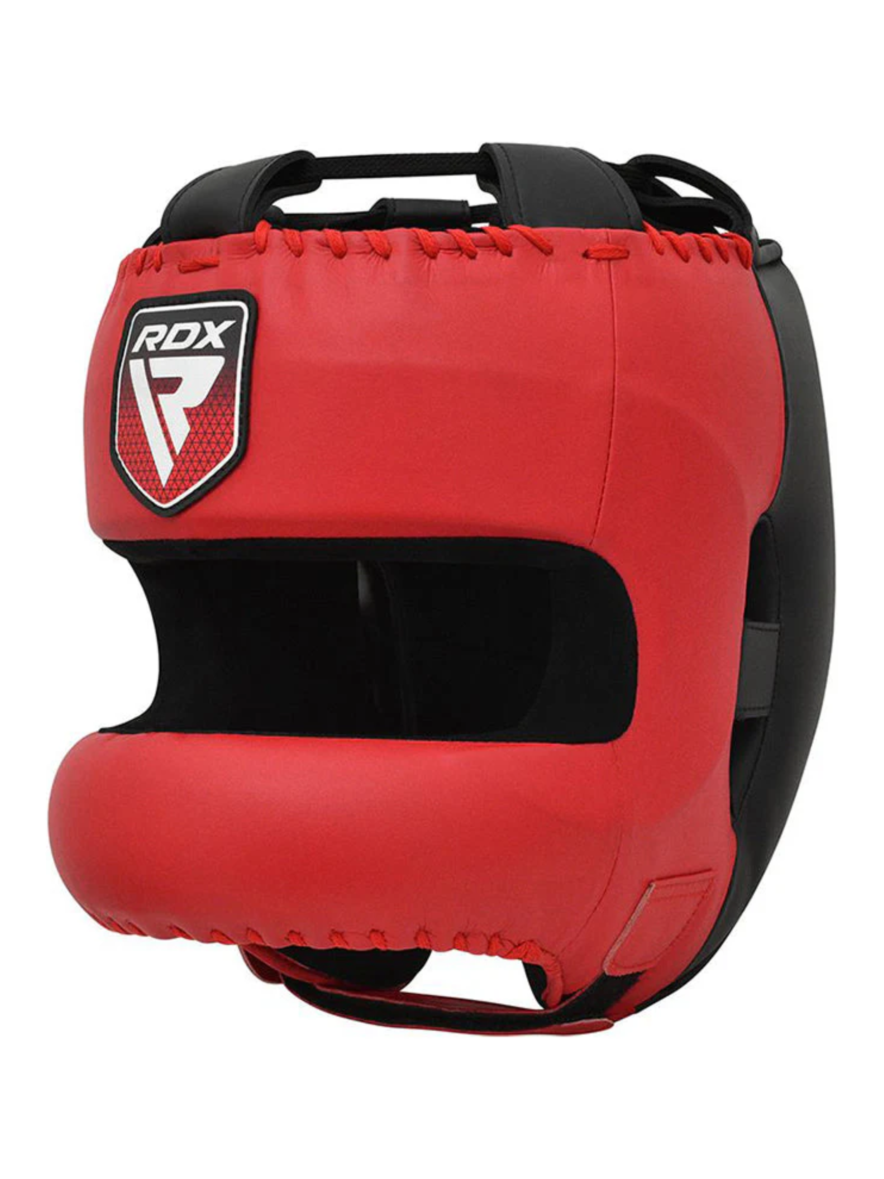 RDX APEX Boxing Head Gear with Nose Bar Red Blue - front view
