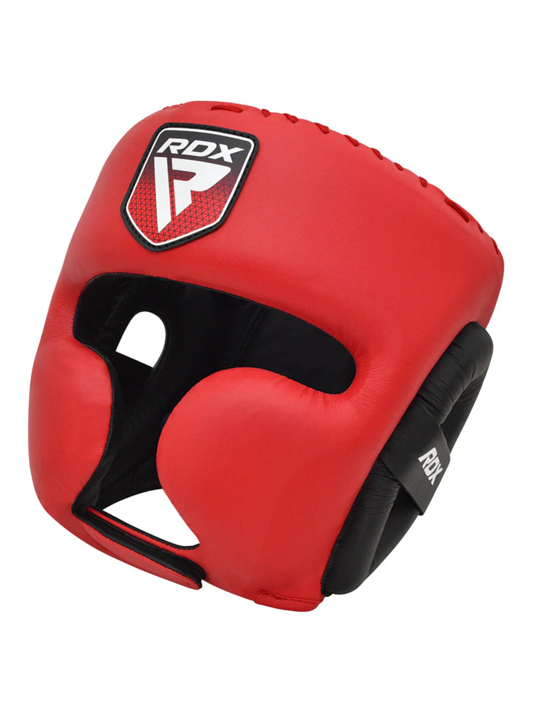 RDX APEX Boxing Head Gear with Cheek Protector Red Blue - front view