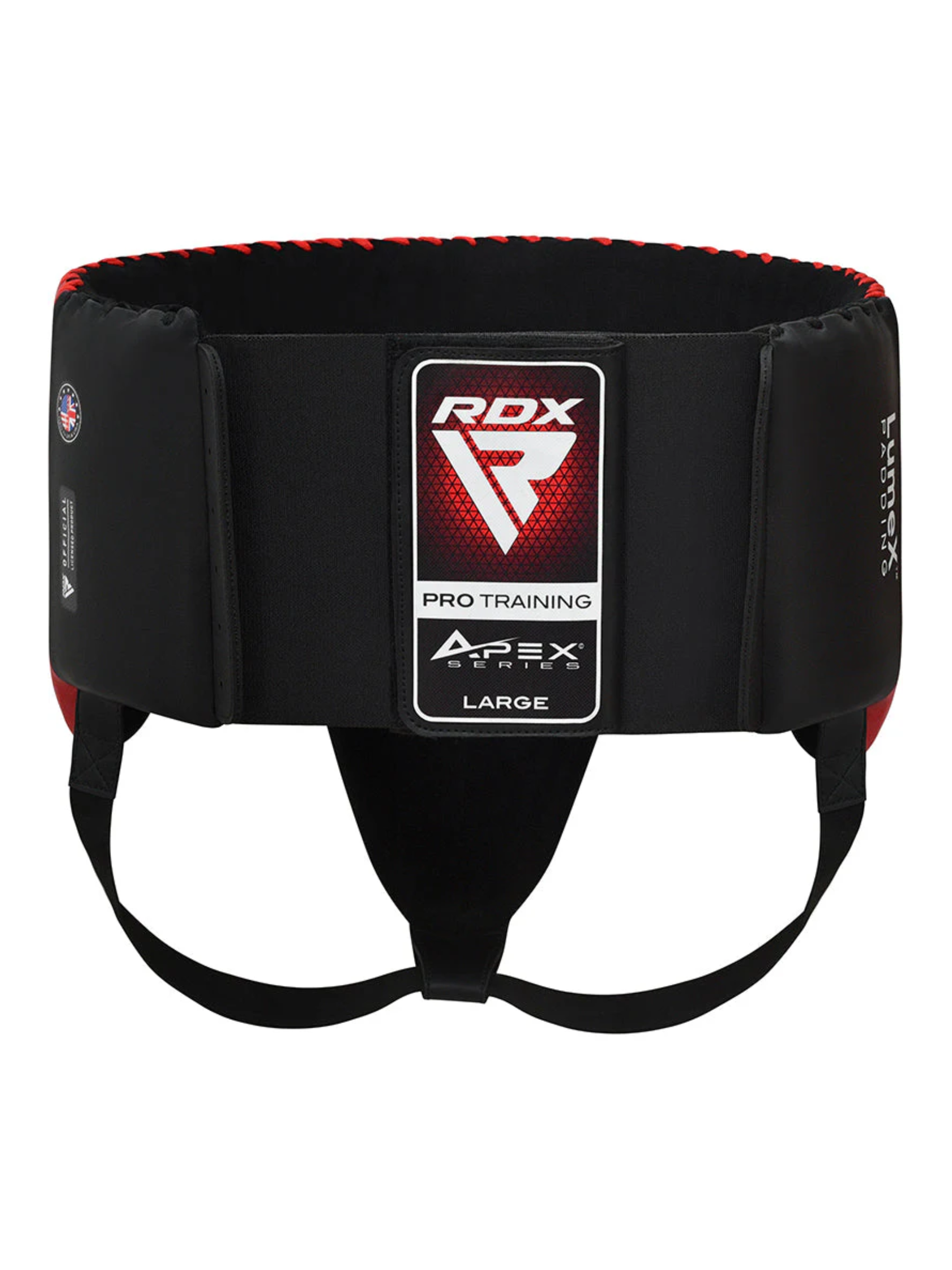RDX APEX Groin Guard Red Blue - side view