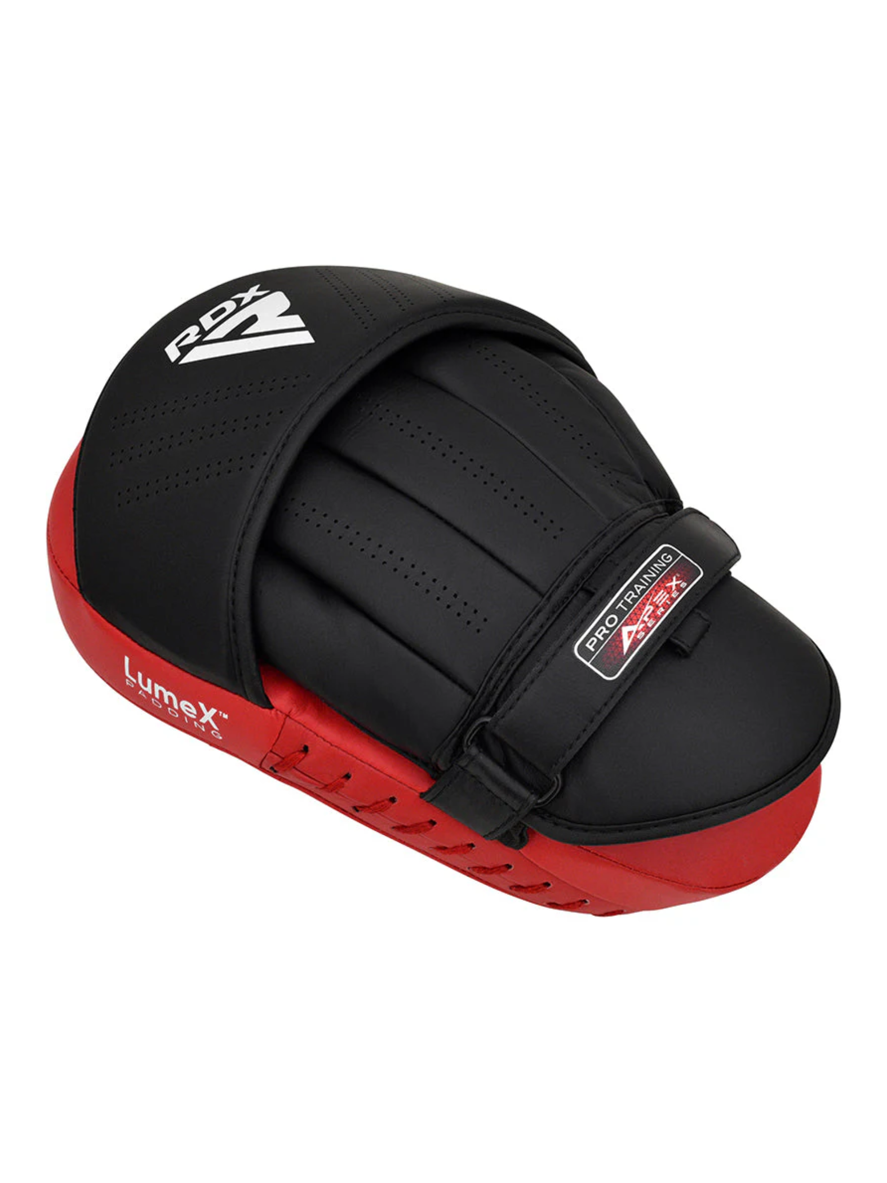 RDX APEX Curved Focus Mitts Red Blue - detail view