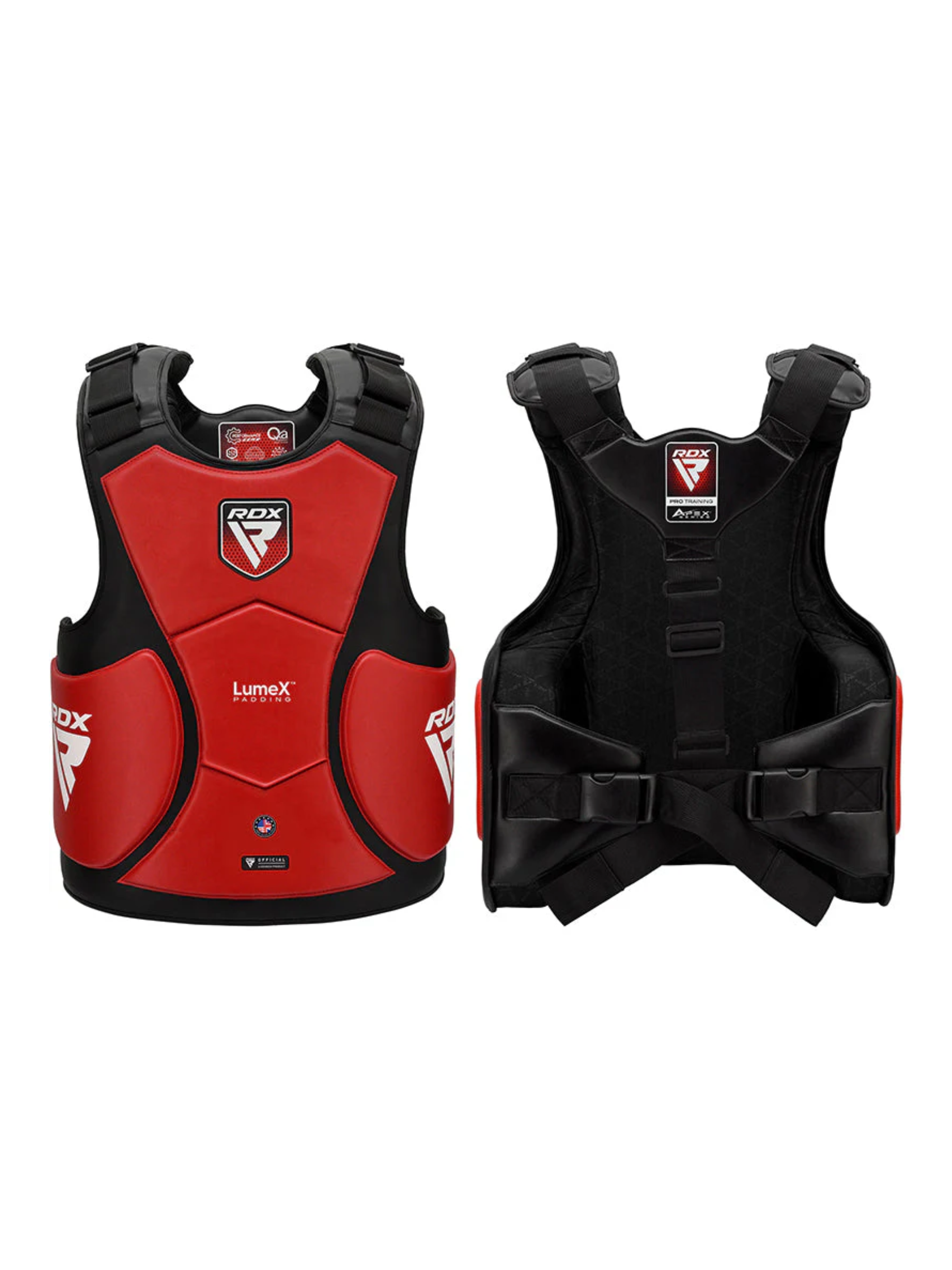 RDX APEX Coach Body Protector Red Blue - detail view