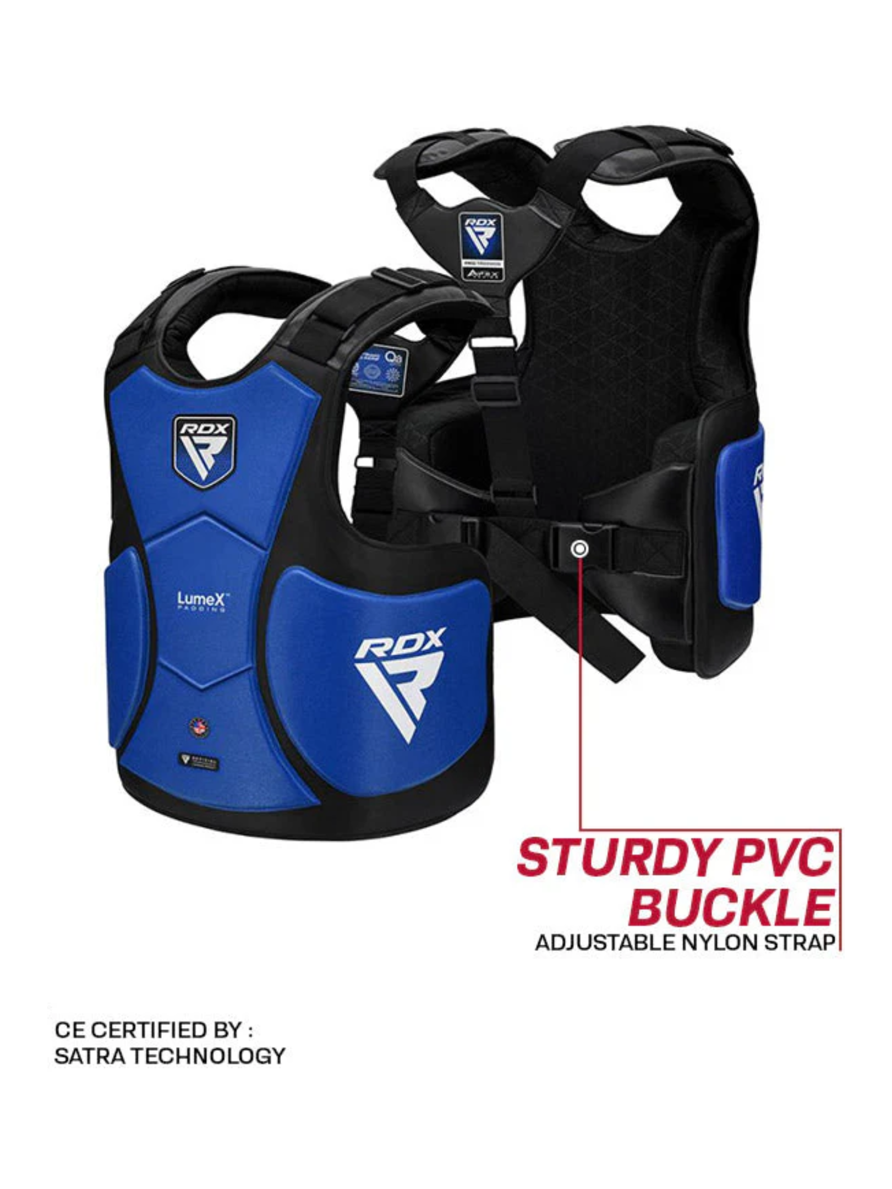 RDX APEX Coach Body Protector Red Blue - side view