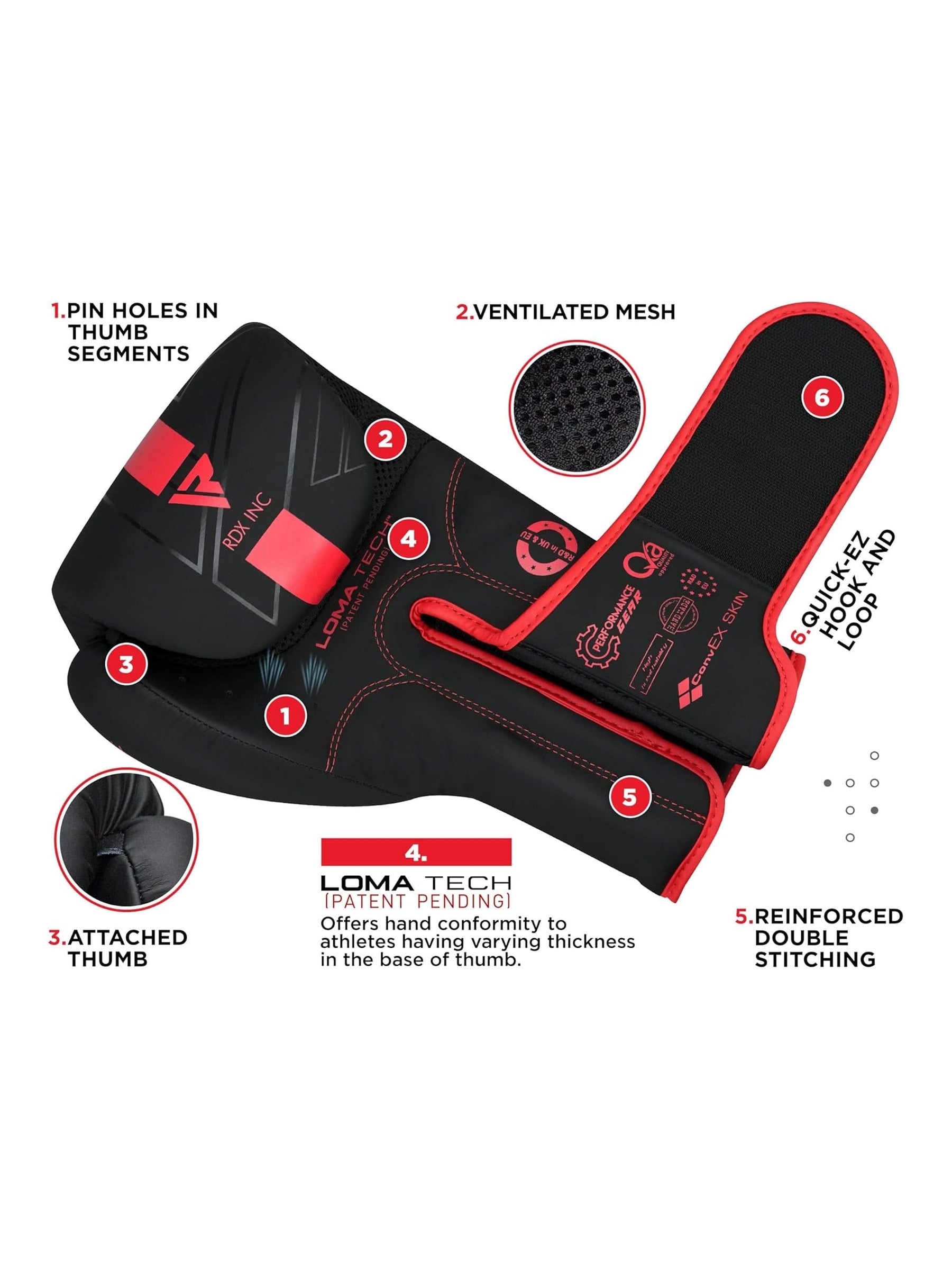 RDX F6 Kara Pro Boxing Training Gloves – size chart