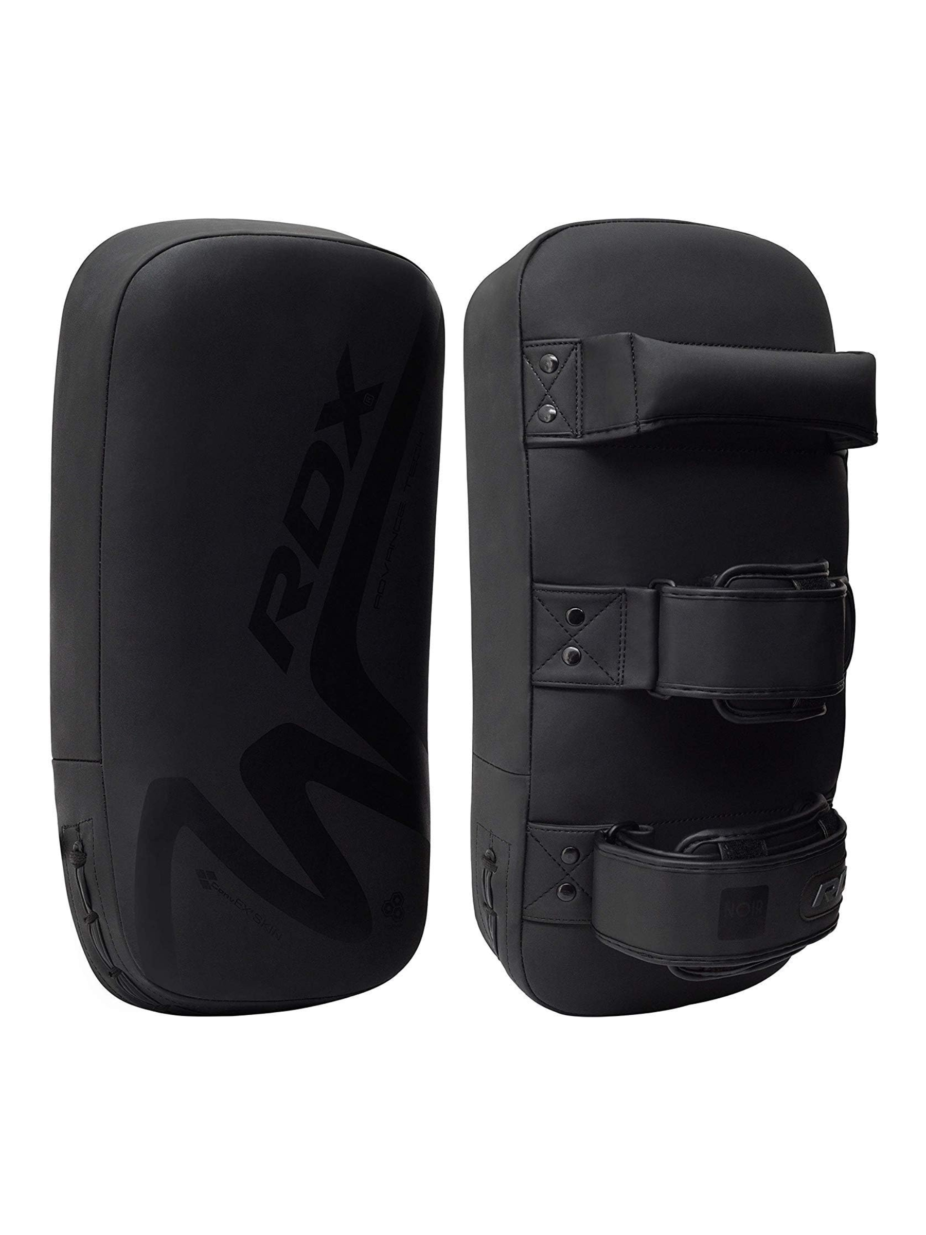 RDX T15 Noir Muay Thai Kick Pad Black - front view