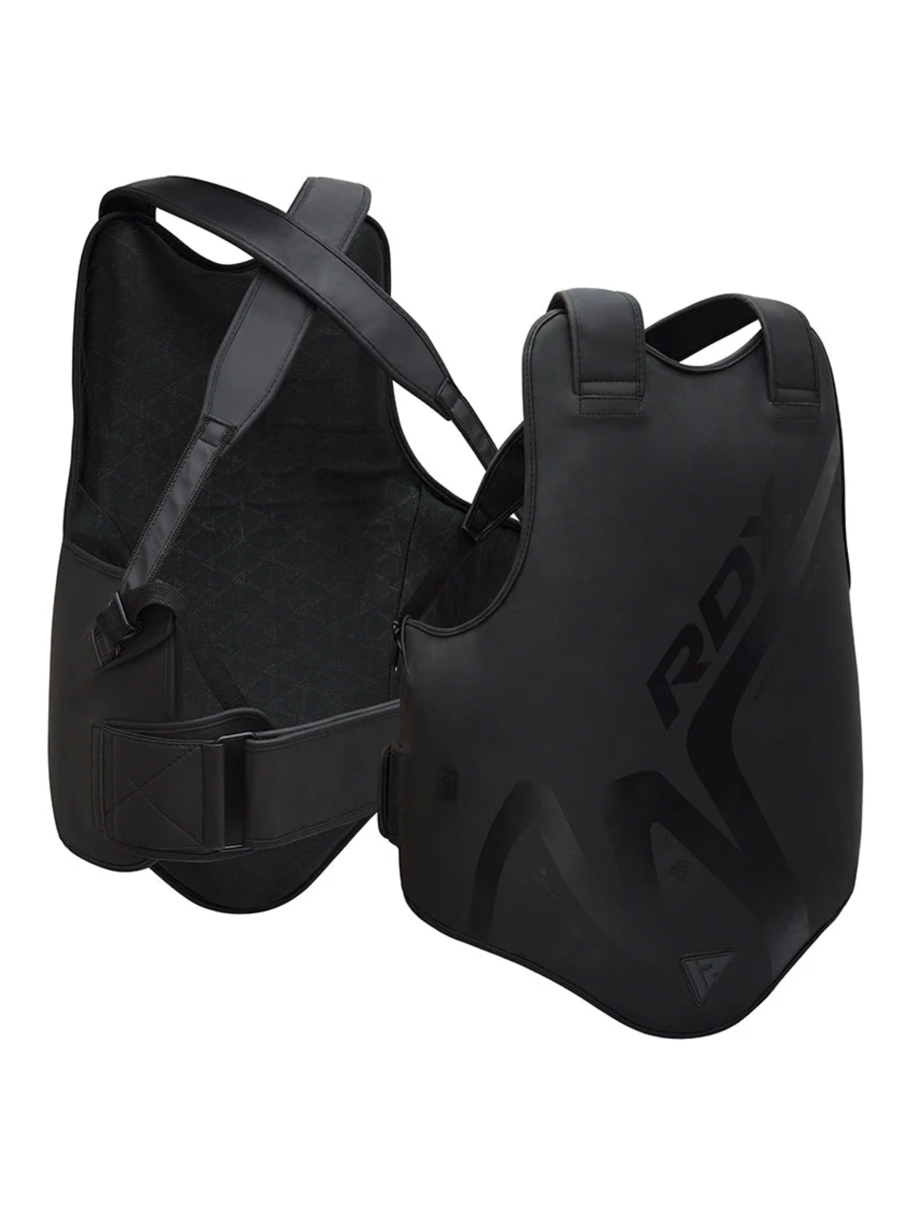 RDX T15 Noir Body Protector – ConvEX Skin MMA Coach Chest Guard | Black