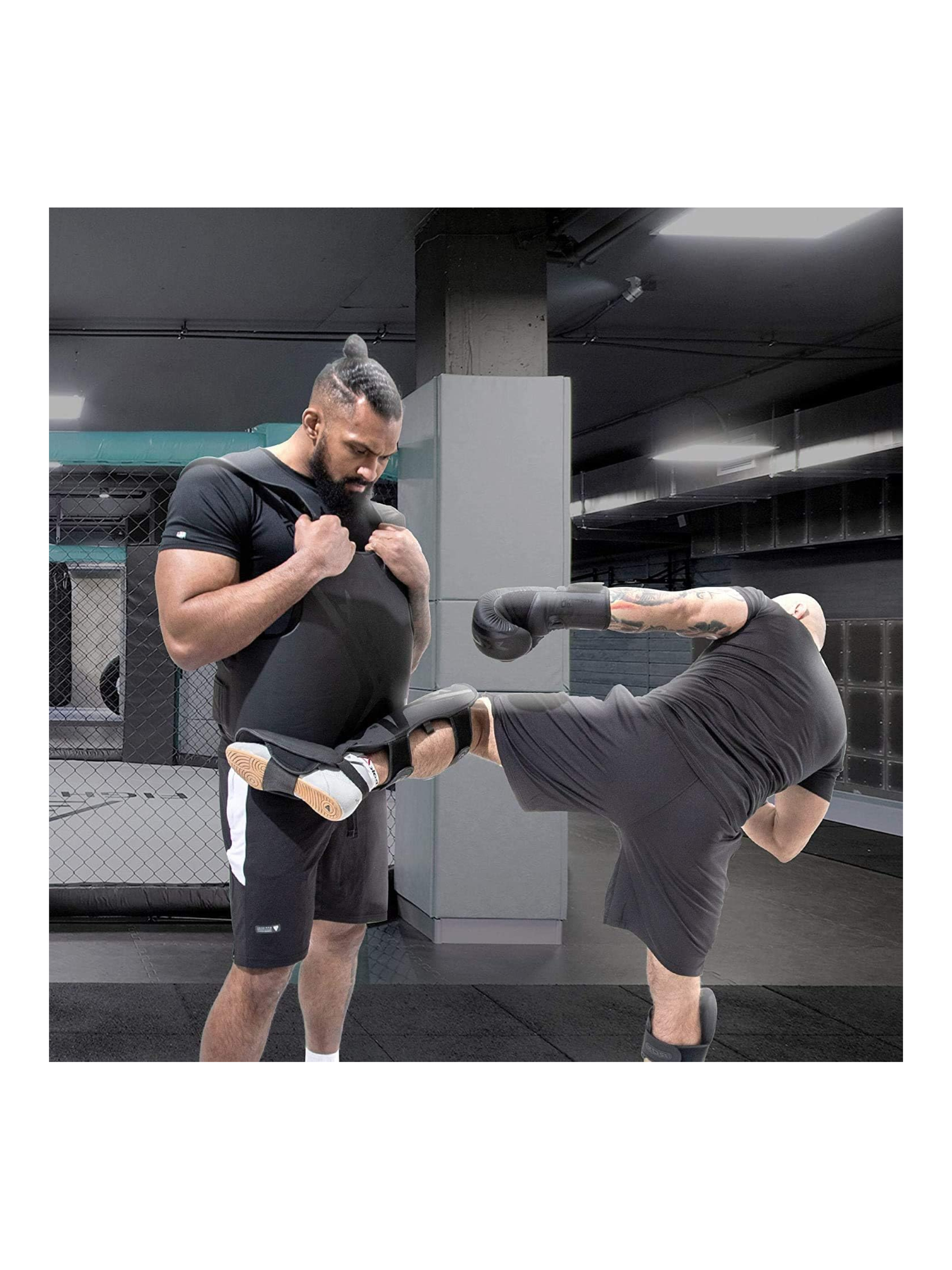 RDX T15 Noir Body Protector – ConvEX Skin MMA Coach Chest Guard | Black