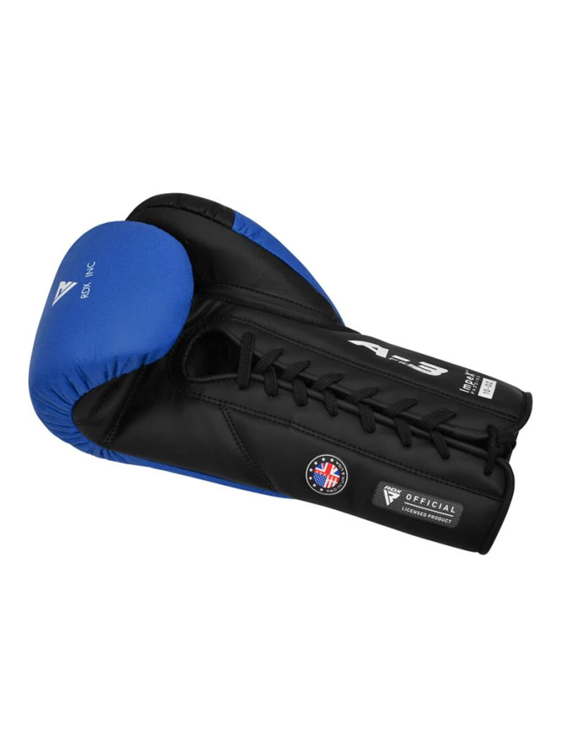 RDX APEX A3 Competition Lace-Up Fight Boxing Gloves – Pro Fight Gloves | Red & Blue | 8–10 oz