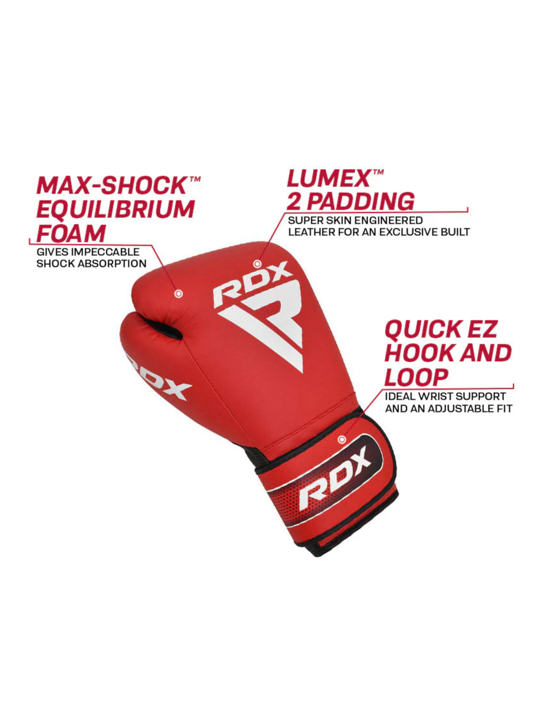 RDX APEX A5 Sparring Boxing Gloves – Hook & Loop Pro LumeX Training Gloves | Red & Blue | 10–16 oz