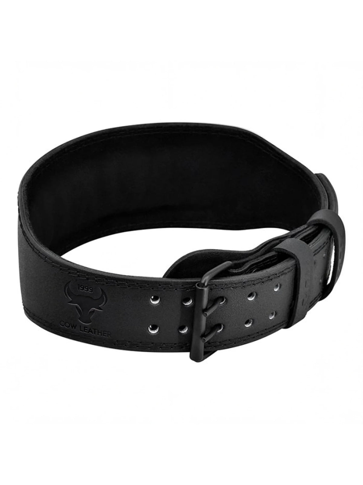 RDX 4 Inch Leather Weightlifting Gym Belt - Full Black