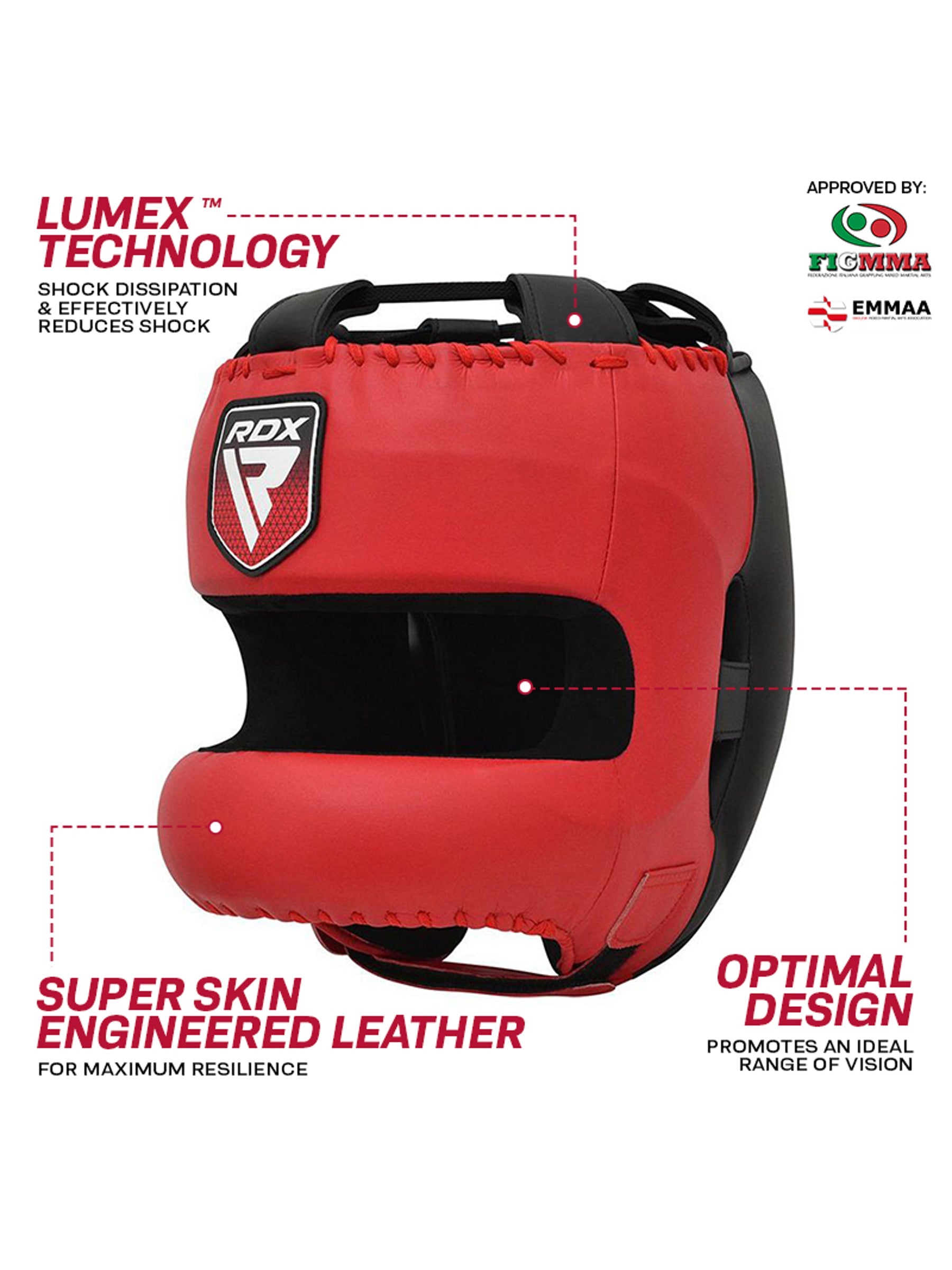RDX APEX Boxing Head Gear with Nose Protection Bar