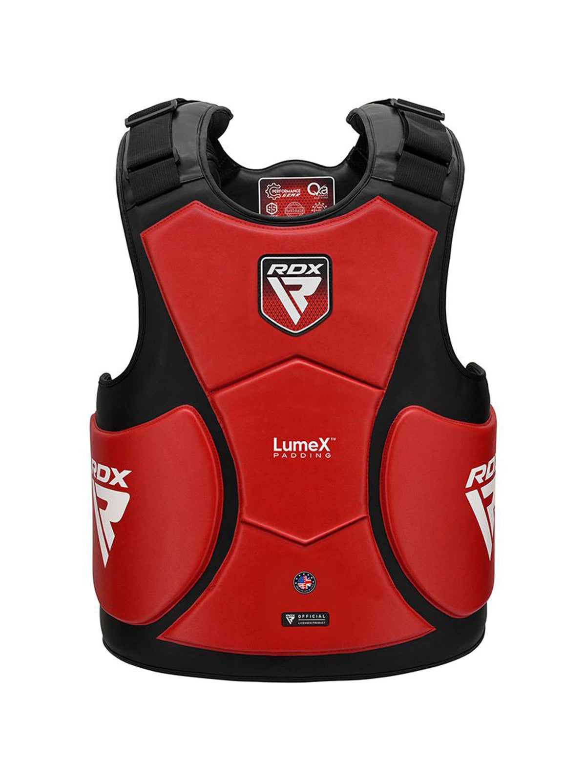 RDX APEX Coach Body Protector, red, front view