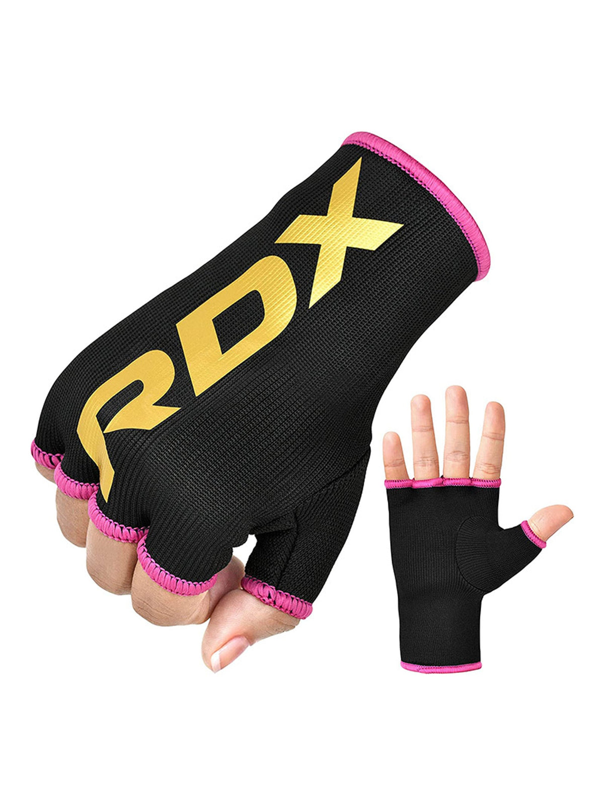RDX BP Women's Inner Gloves - Black/Pink - main studio image