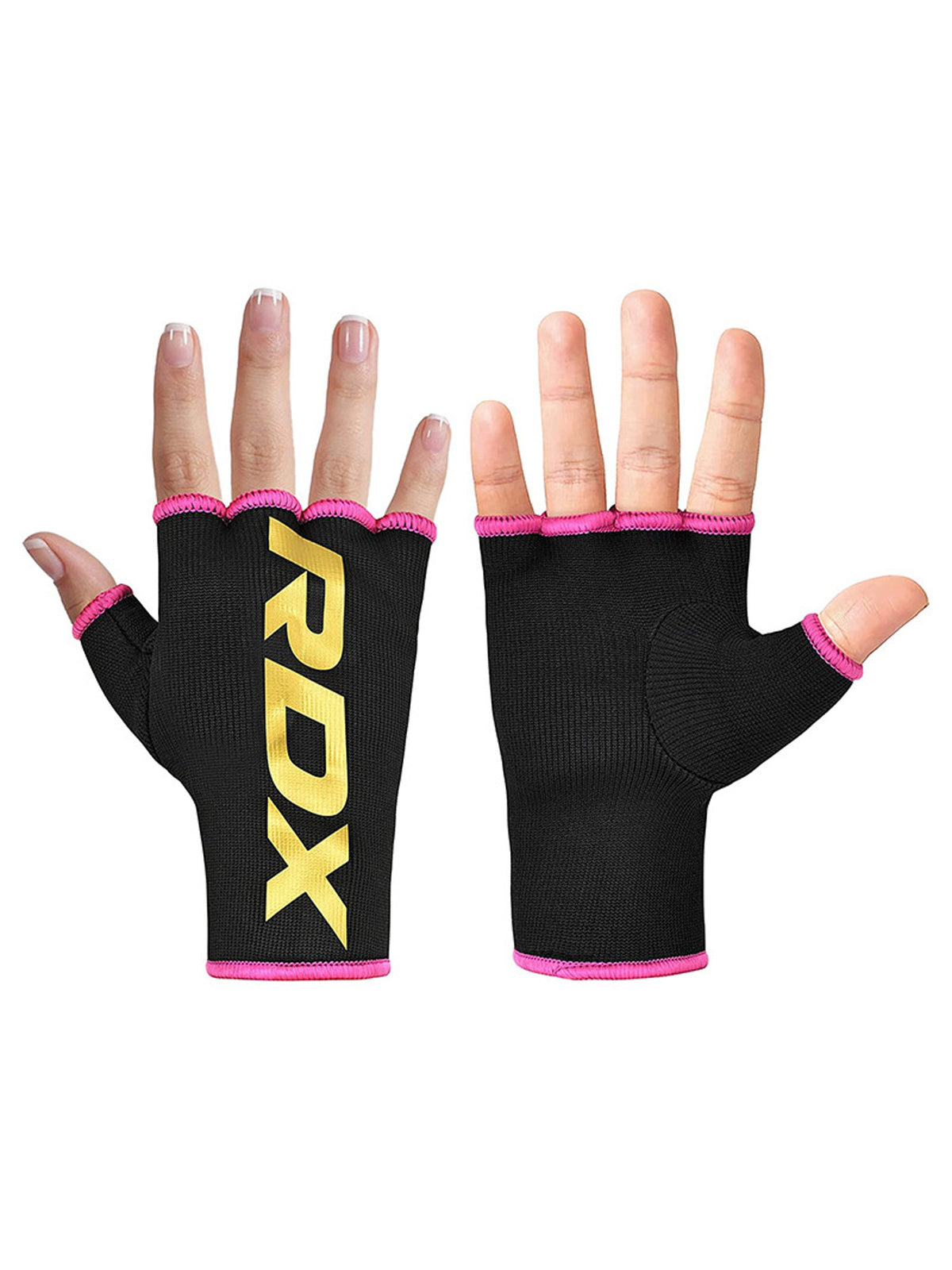 RDX BP Women's Inner Gloves - Black/Pink - studio image 2