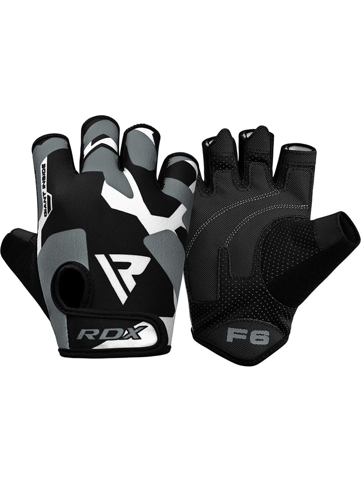 RDX F6 Fitness Gym Gloves, grey, image 5