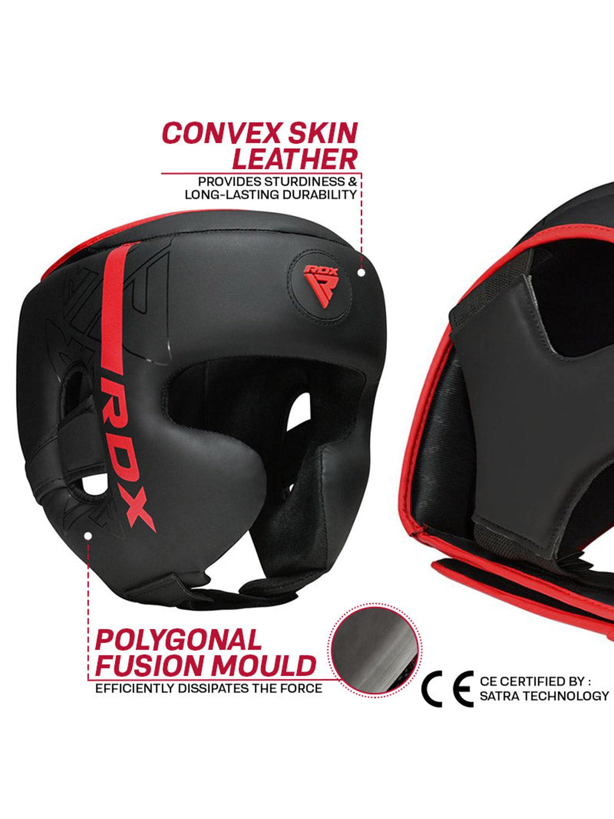 RDX F6 KARA Head Guard - Red