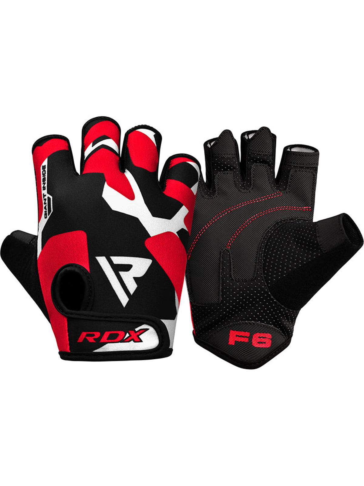 RDX F6 Fitness Gym Gloves, red, image 2