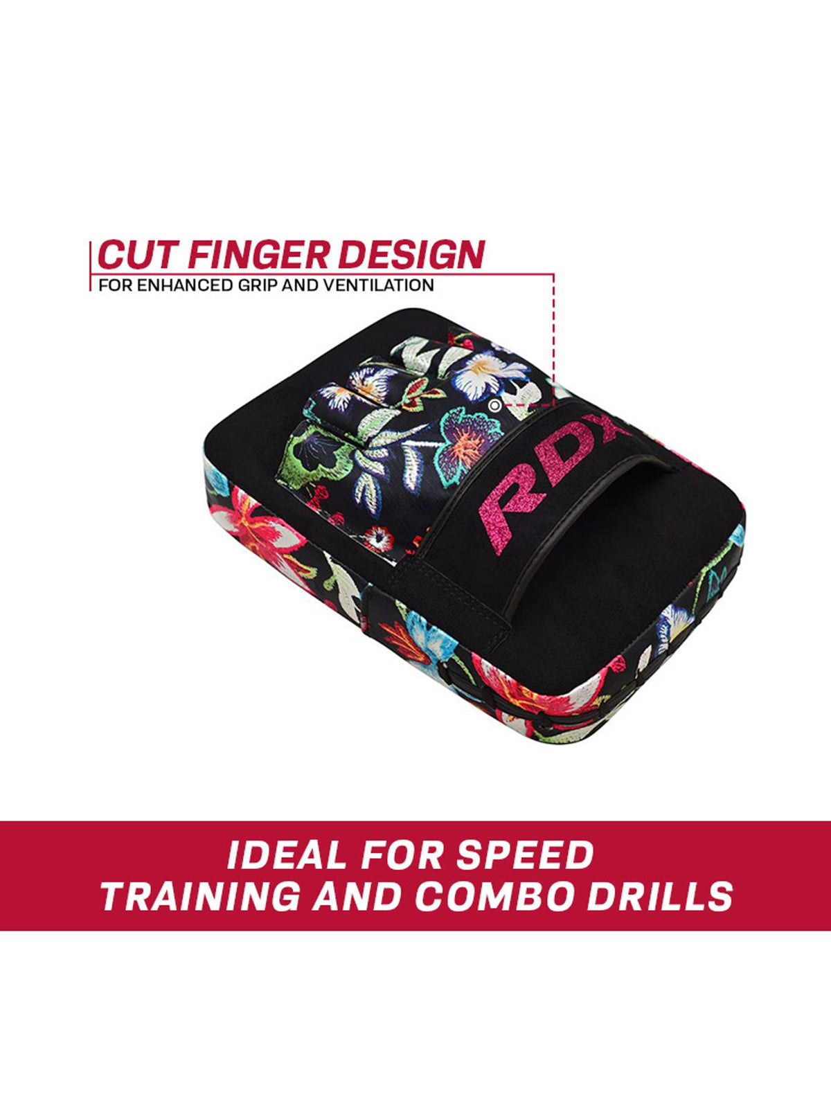 RDX FL3 Floral Focus Pads - Black