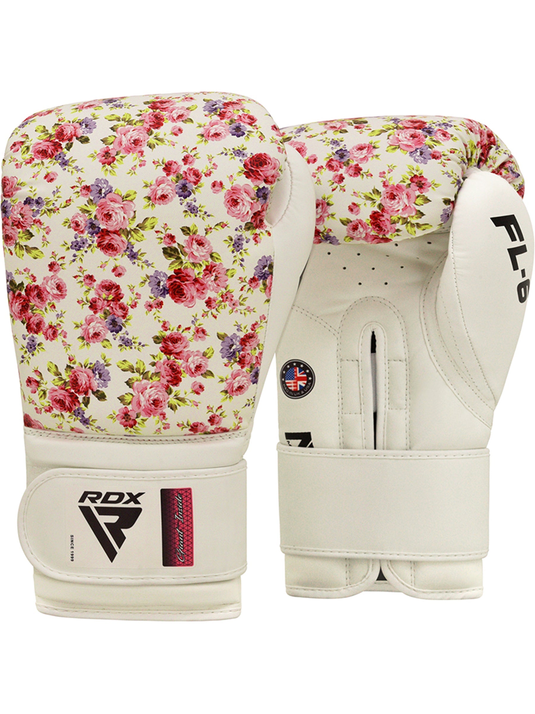 RDX FL6 Floral Boxing Gloves - White