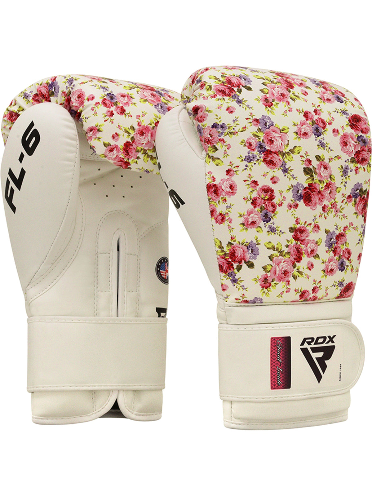 RDX FL6 Floral Boxing Gloves - White