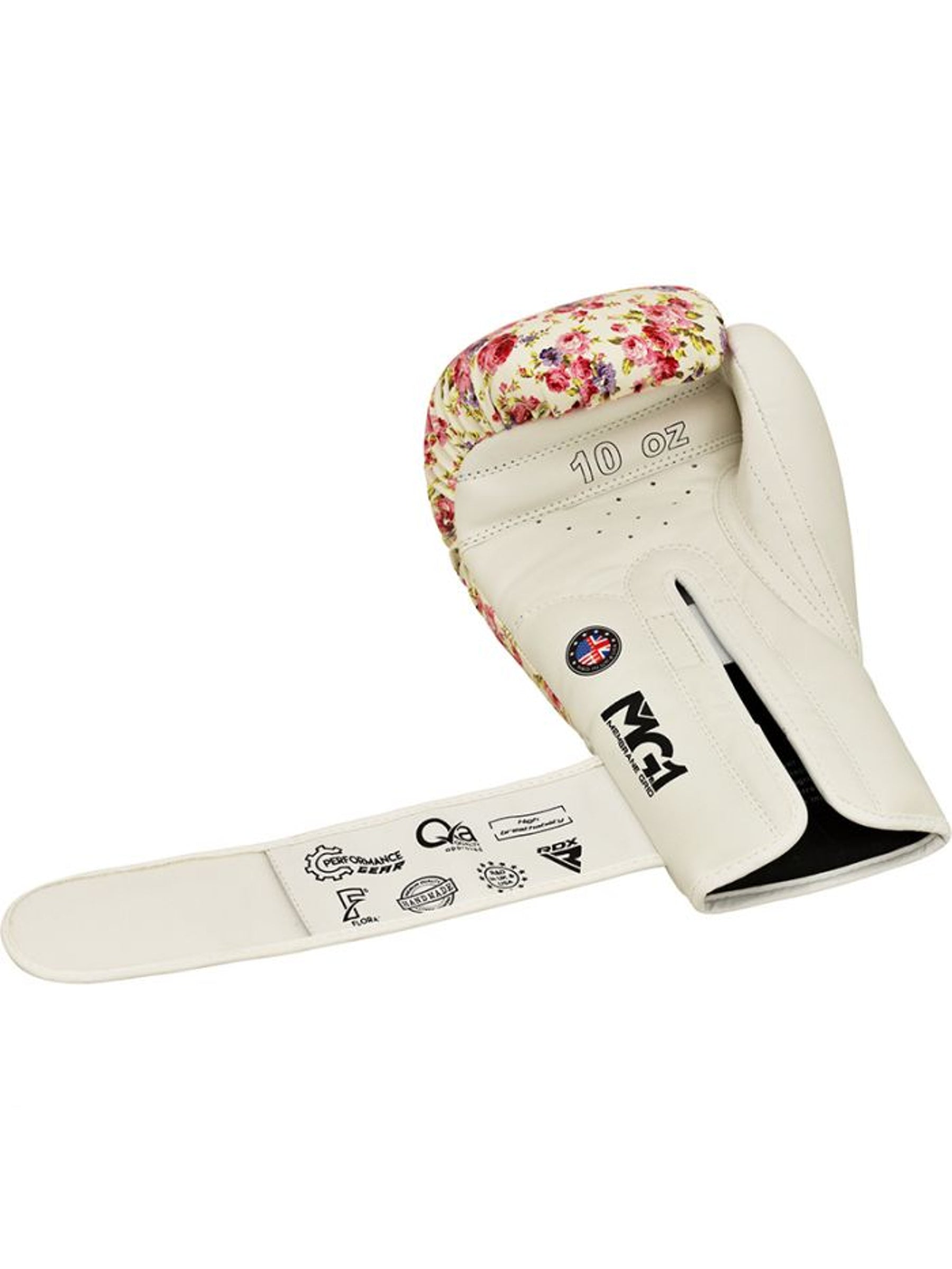 RDX FL6 Floral Boxing Gloves - White