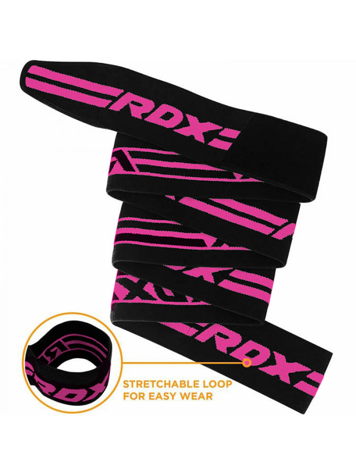 RDX K2 Compression Knee Wraps OEKO-TEX Standard 100 certified, pink, image 3