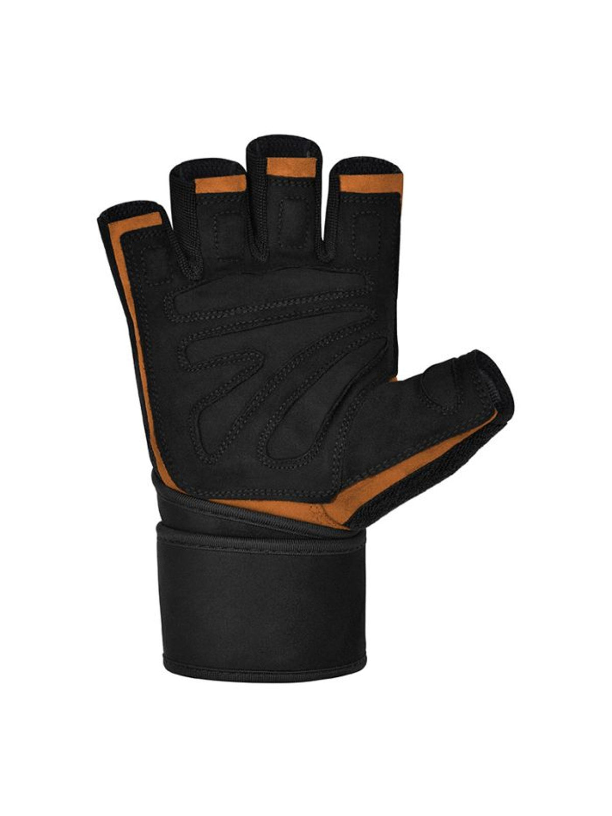 RDX L4 Open Finger Weightlifting Gym Gloves - Tan
