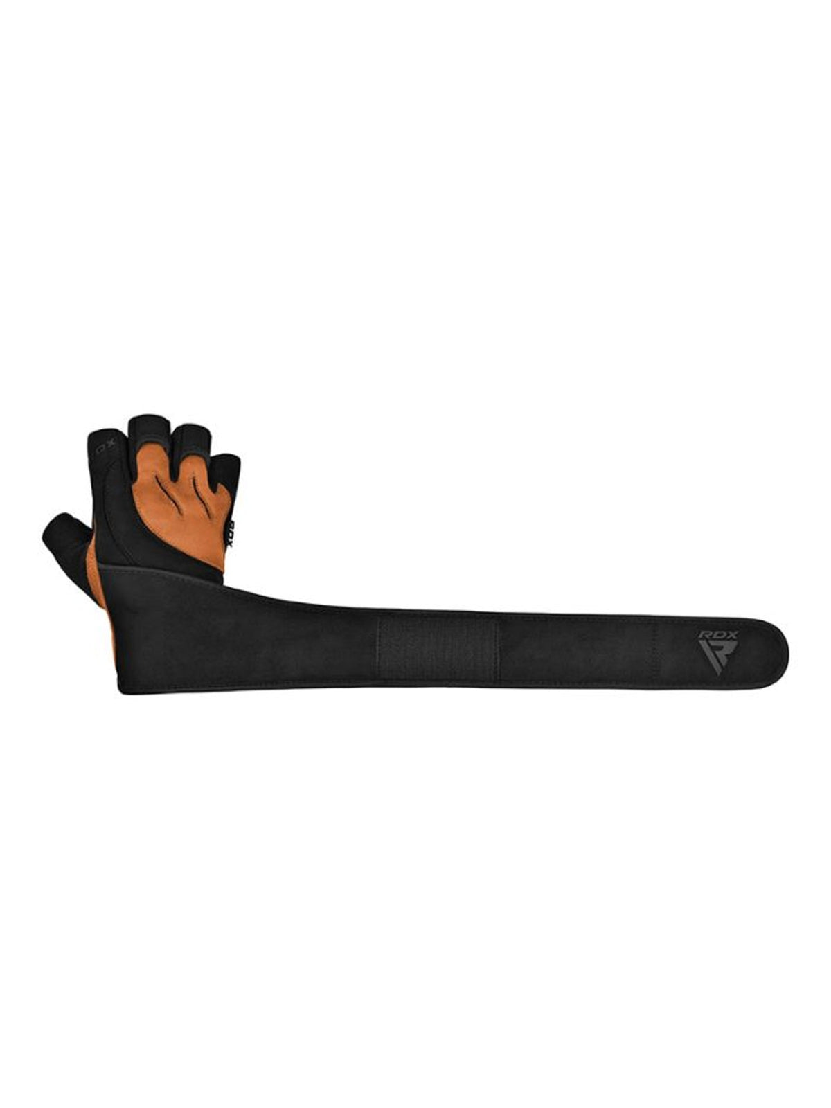 RDX L4 Open Finger Weightlifting Gym Gloves - Tan