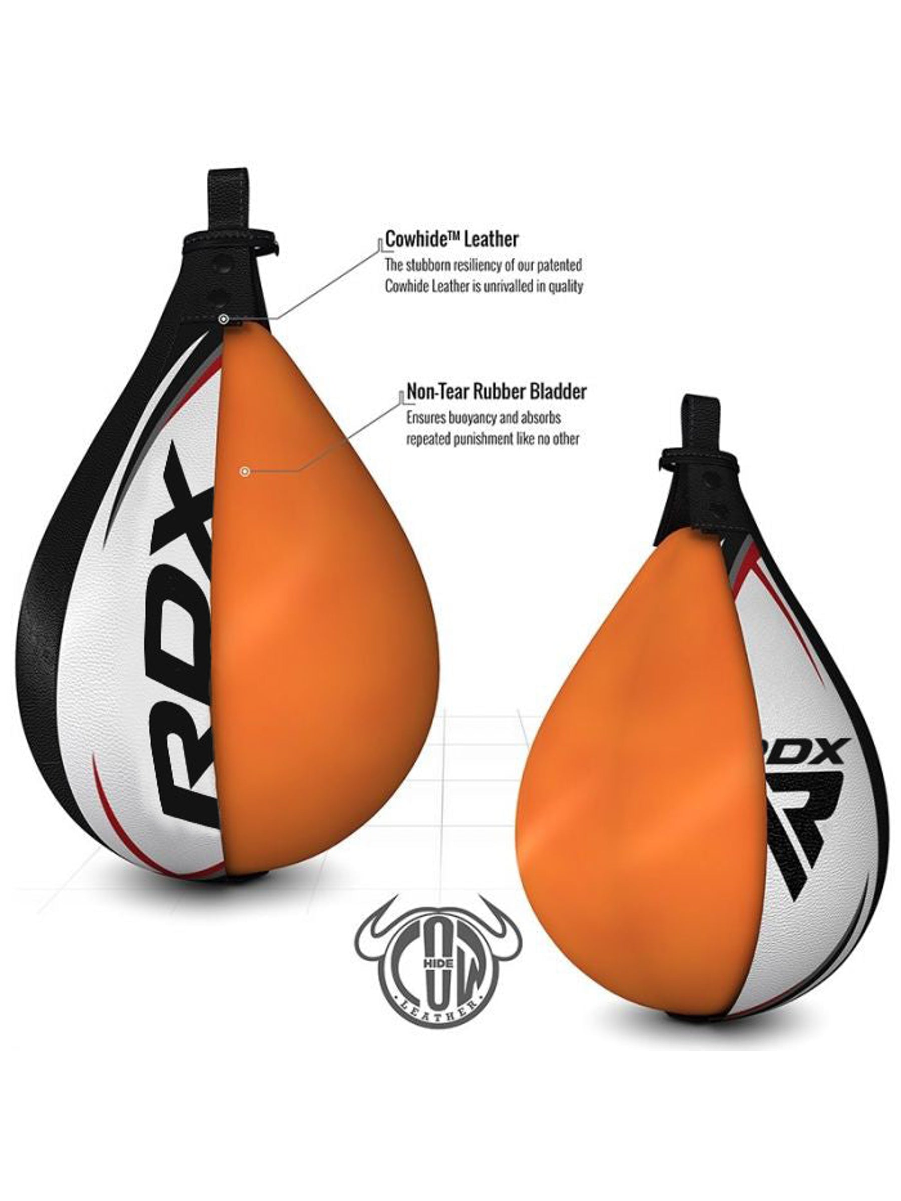 RDX S2 Boxing Training Speed Bag - White/Red