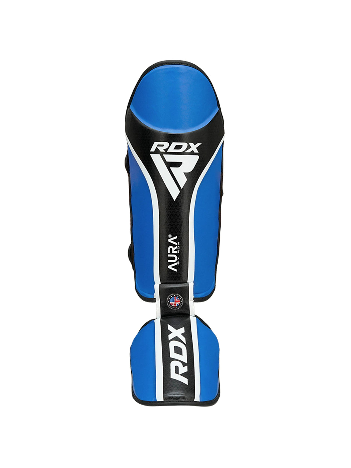RDX Aura Plus T-17 Shin Instep Guards - Blue/Black