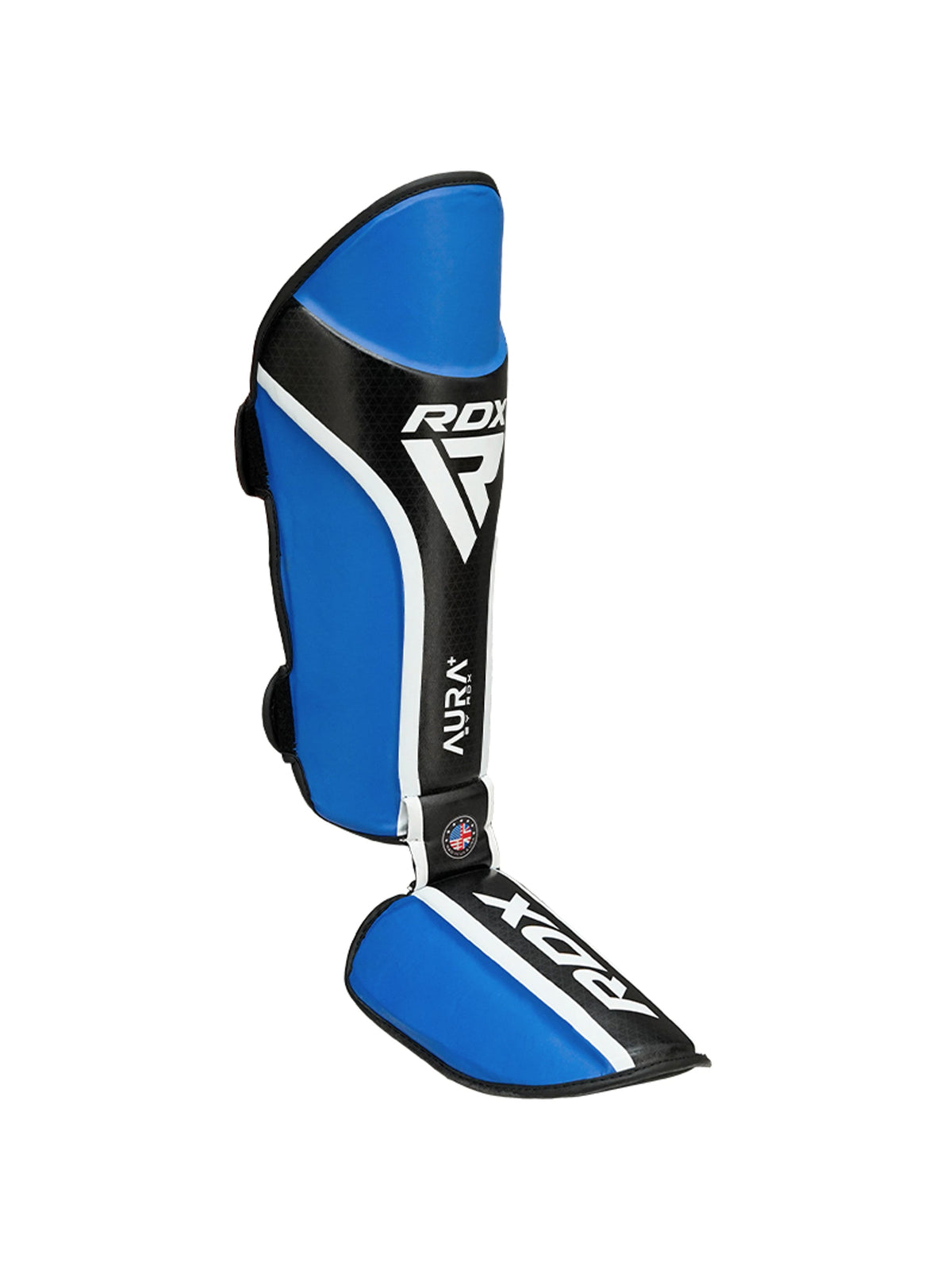 RDX Aura Plus T-17 Shin Instep Guards - Blue/Black