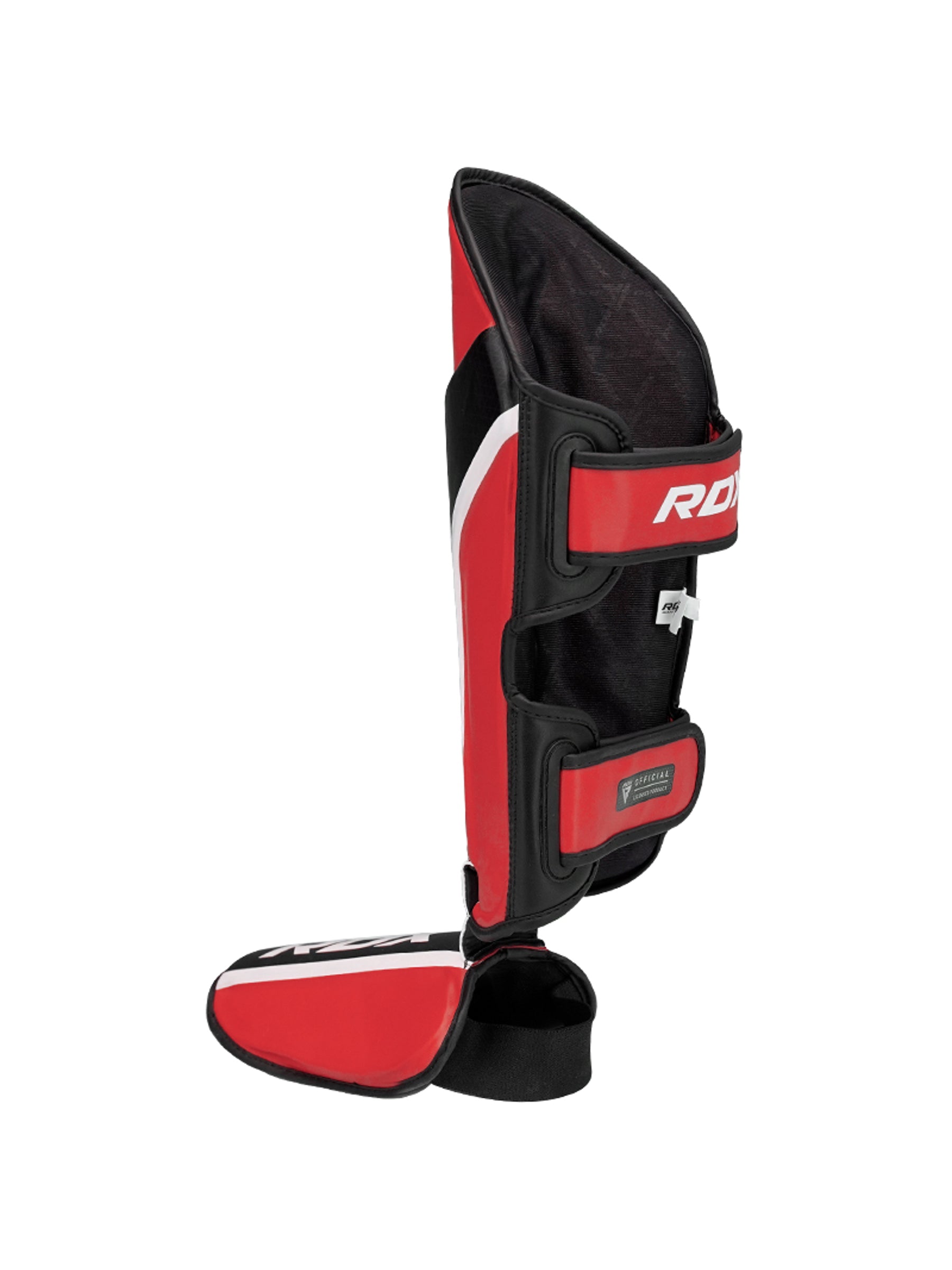 RDX Aura Plus T-17 Shin Instep Guards - Red/Black