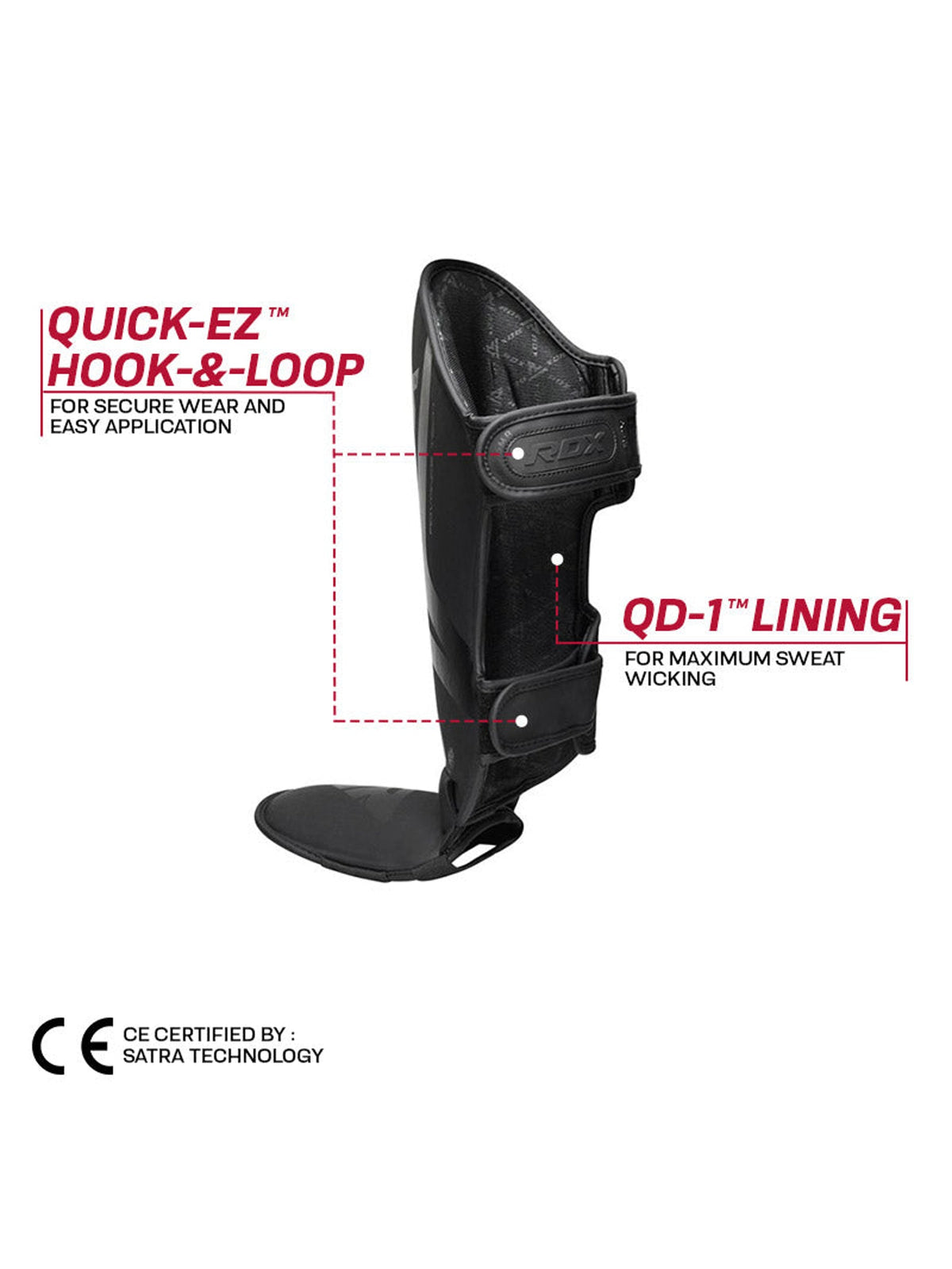 RDX T15 Noir Shin Instep Guards - Black