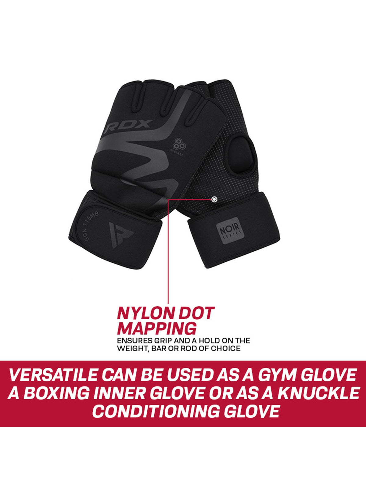 RDX T15 Noir Inner Gloves - Black