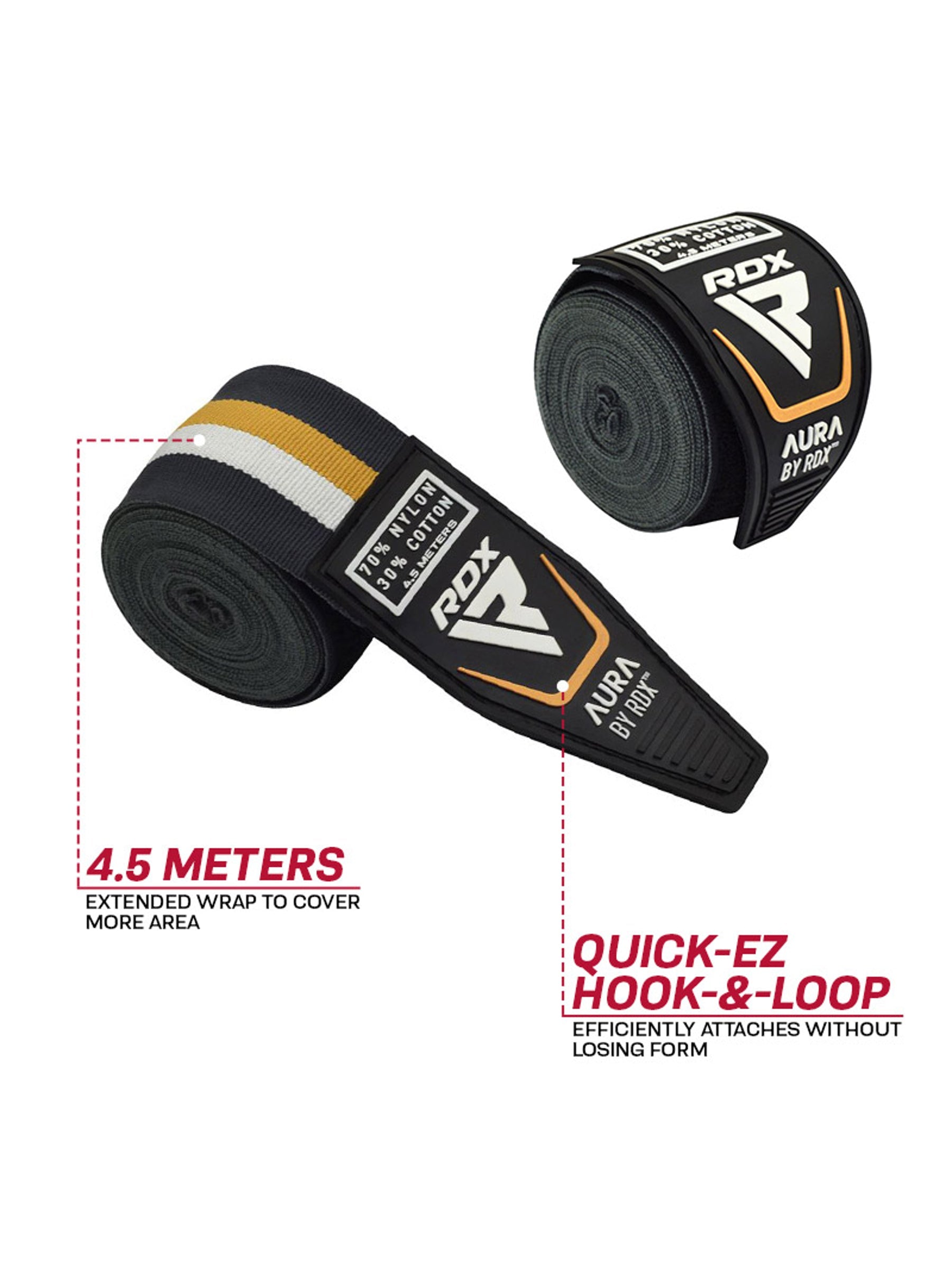 RDX Hand Wrap Aura Plus T-17 – Golden