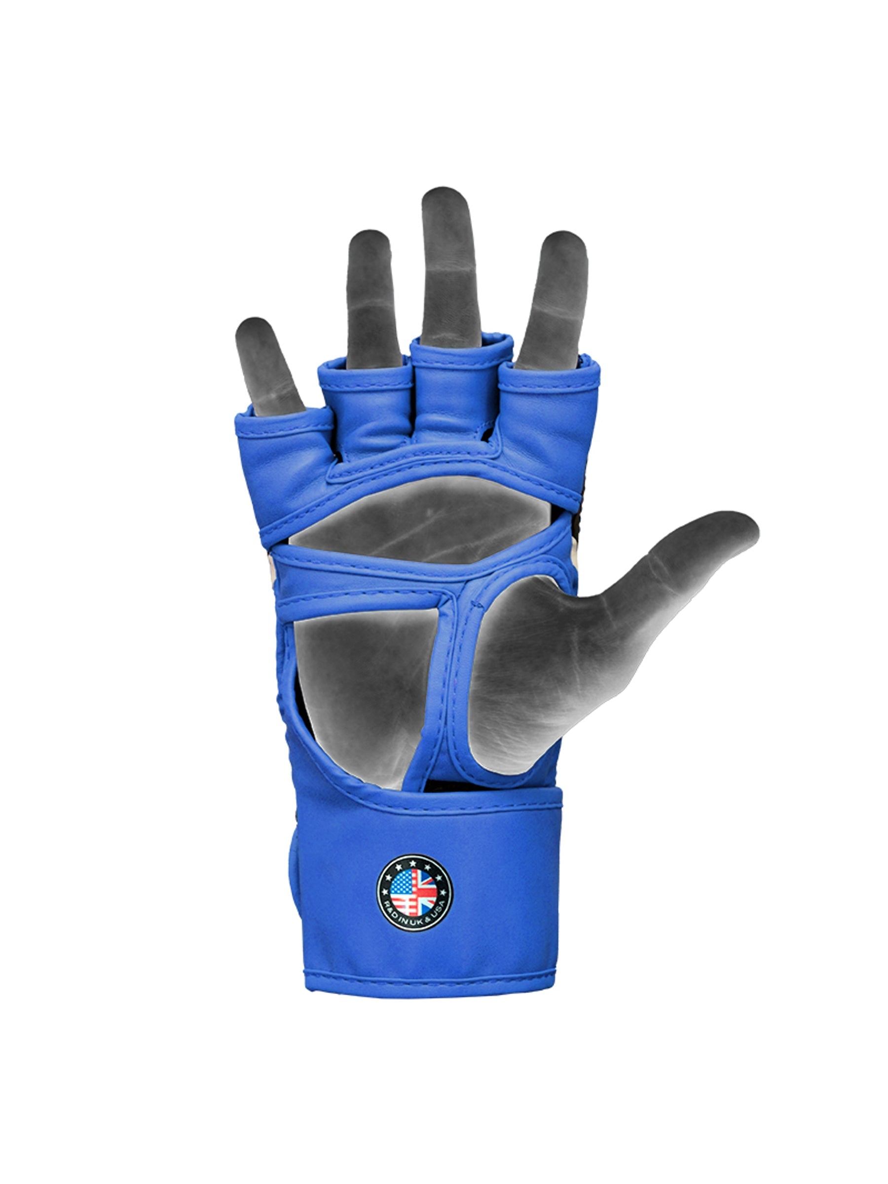 RDX Aura Plus T-17 MMA Grappling Gloves - Blue/Black