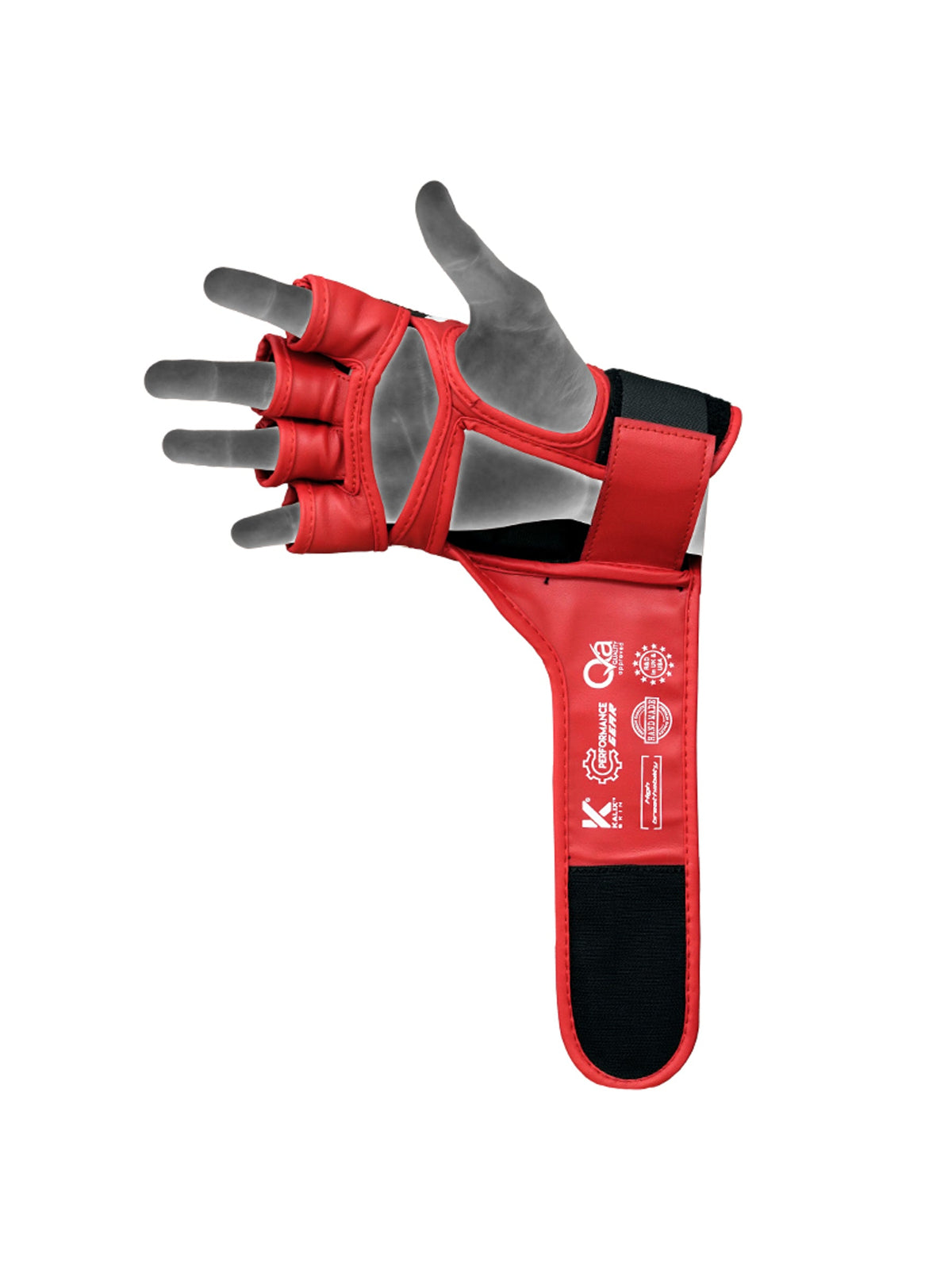 RDX Aura Plus T-17 MMA Grappling Gloves - Red/Black