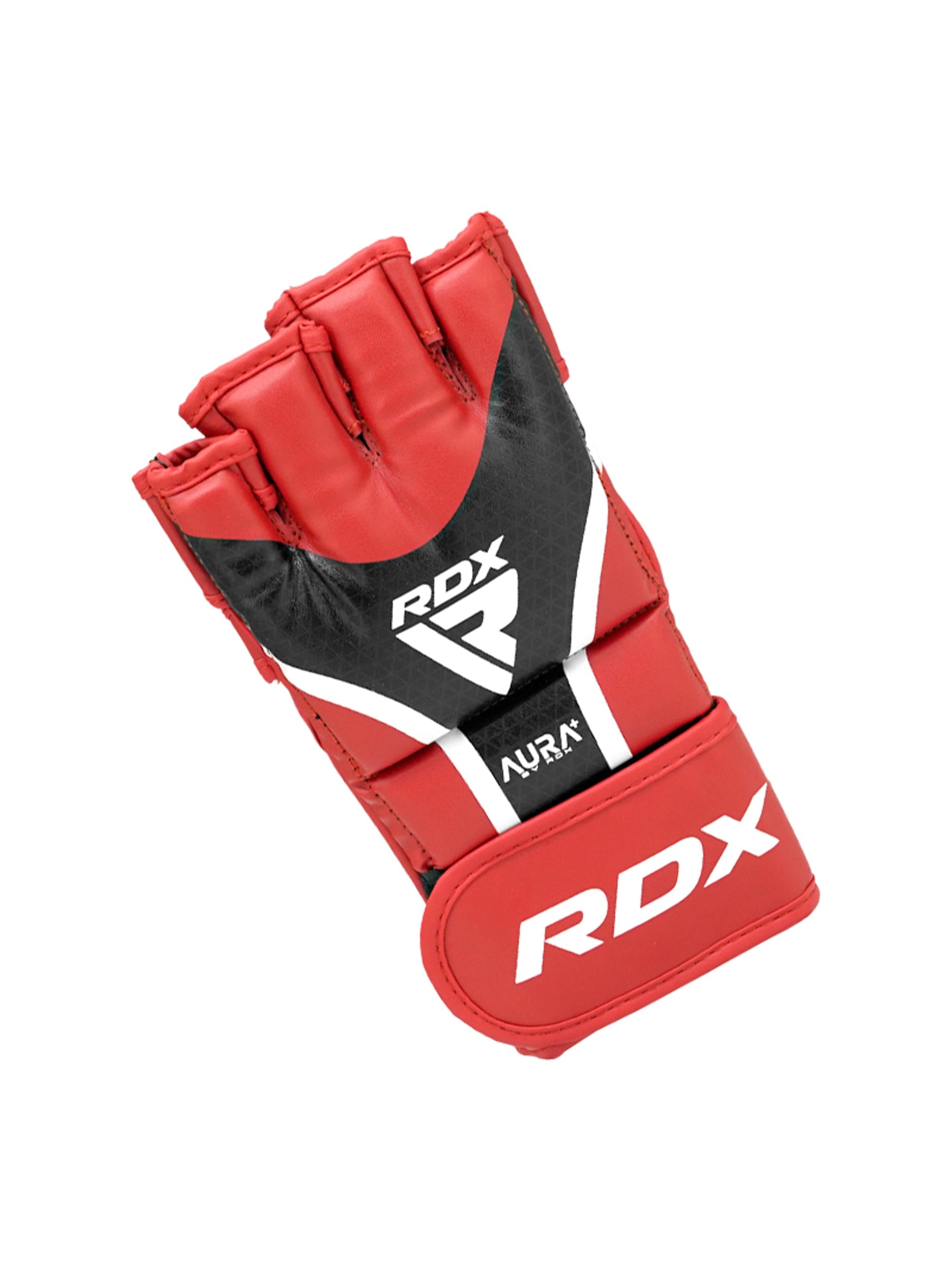 RDX Aura Plus T-17 MMA Grappling Gloves - Red/Black