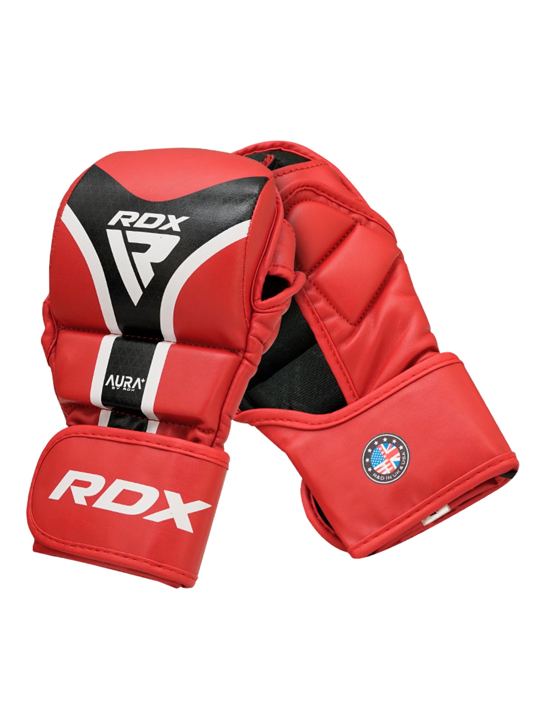 RDX Aura Plus T-17 Shooter Grappling Gloves - Red/Black
