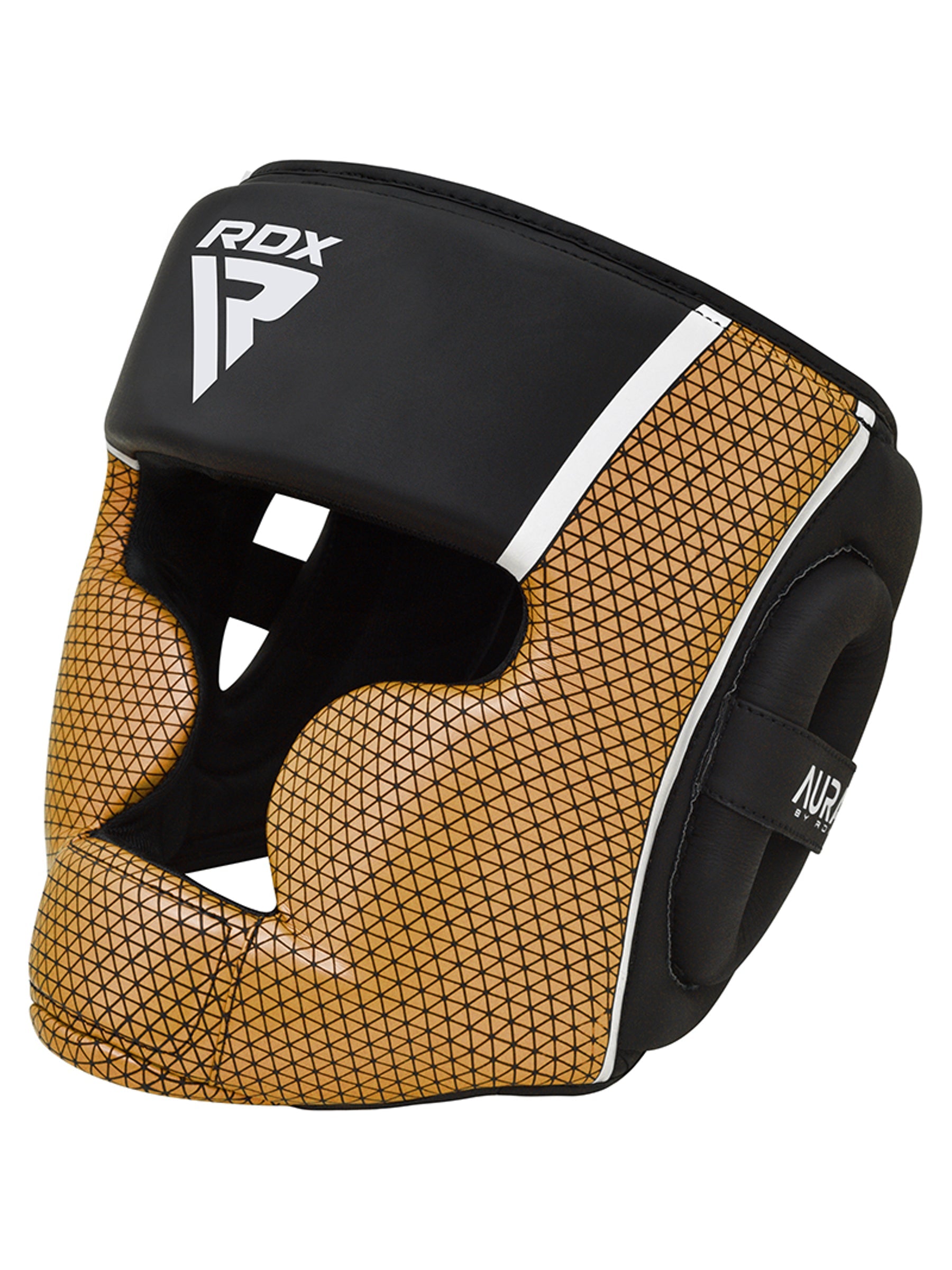 RDX Aura Plus T-17 Head Guard - Black/Gold
