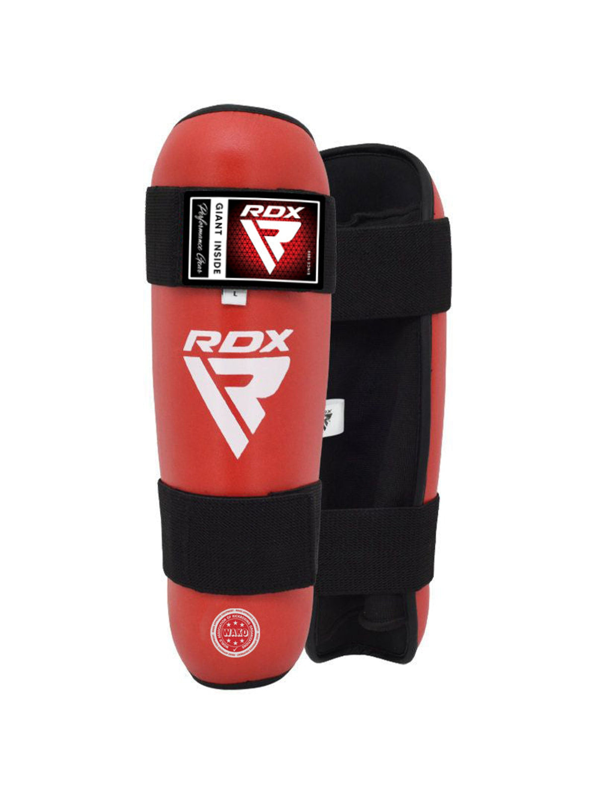 RDX WAKO Shin Guard T2 Kickboxing Shin Pads - Red