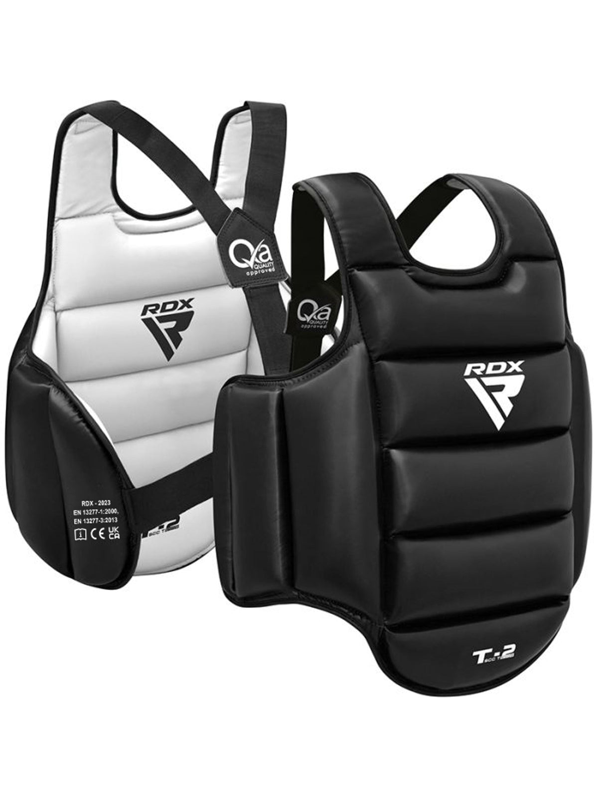 RDX T2 Karate Chest Guard - Black/White