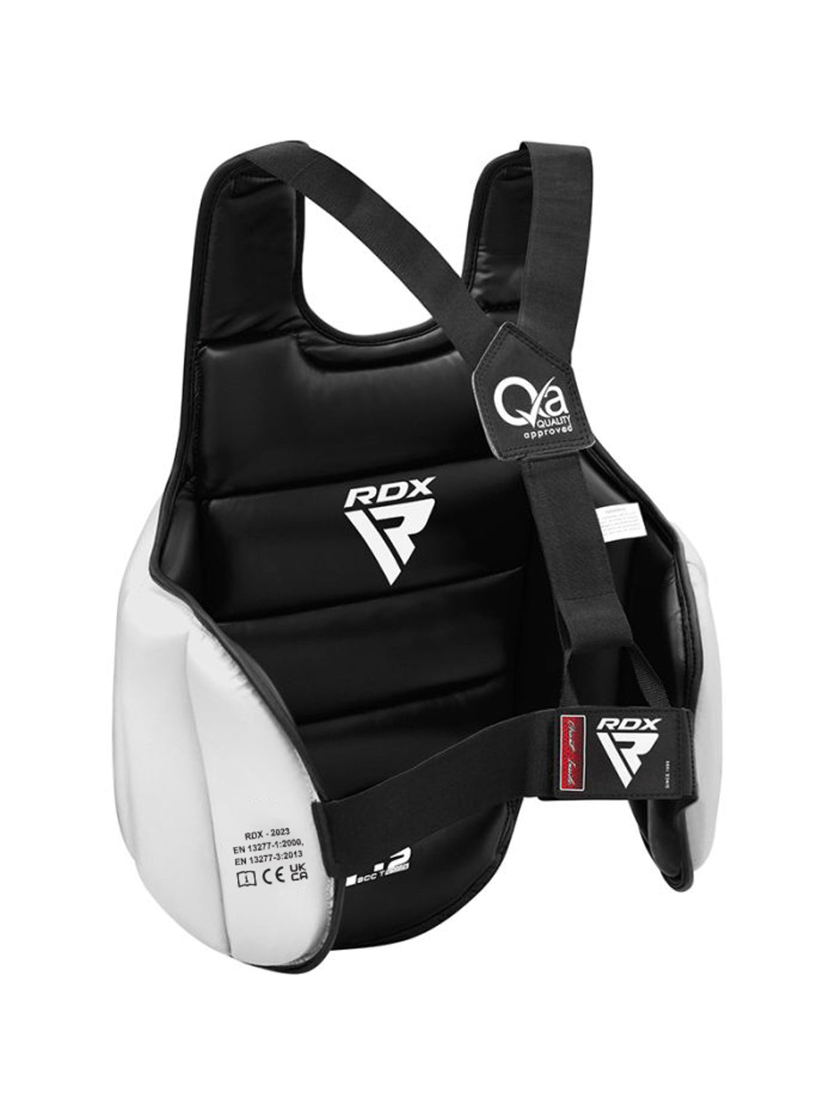 RDX T2 Karate Chest Guard - Black/White