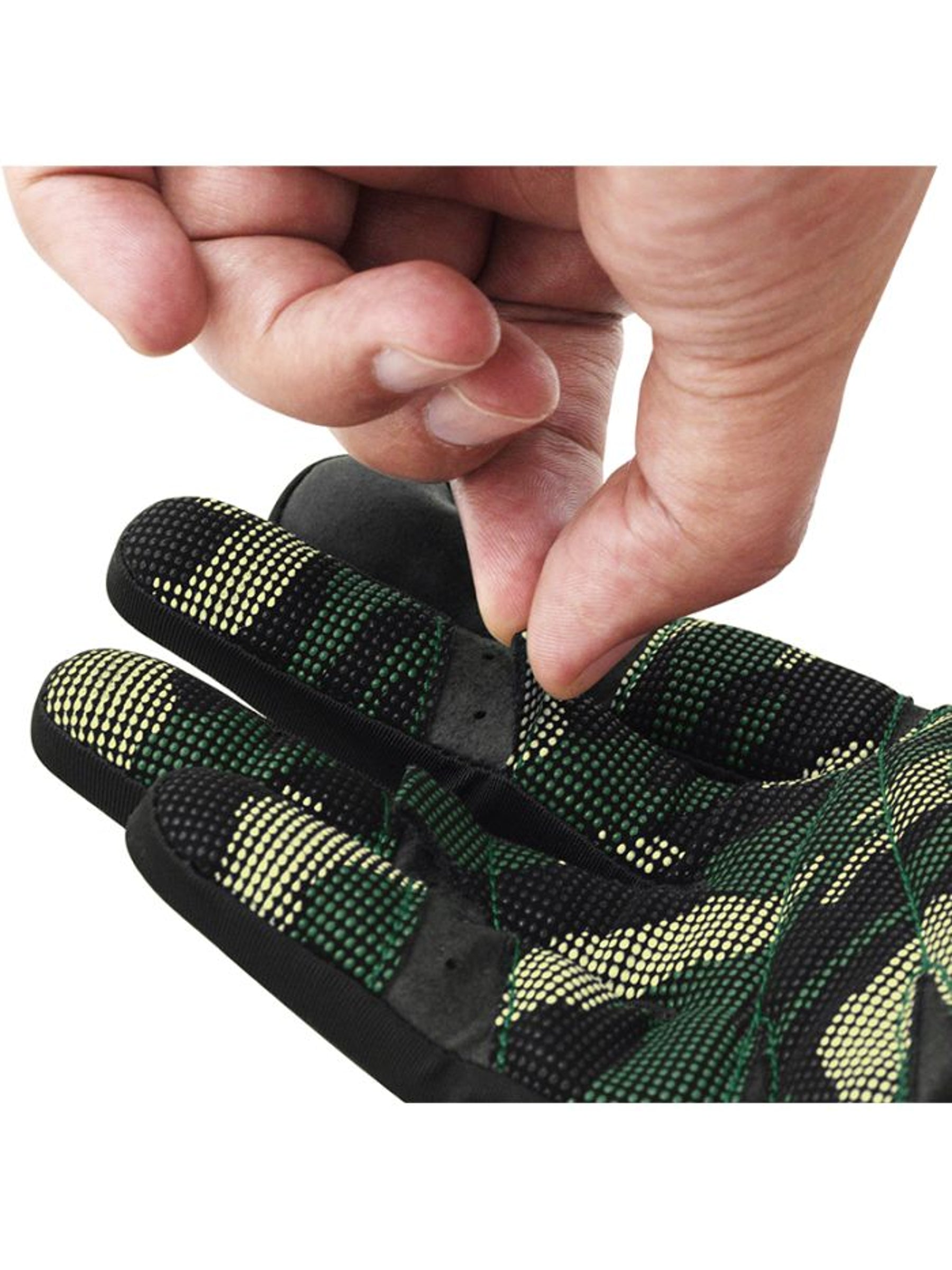 RDX T2 Weightlifting Full Finger Gym Gloves - Army Green