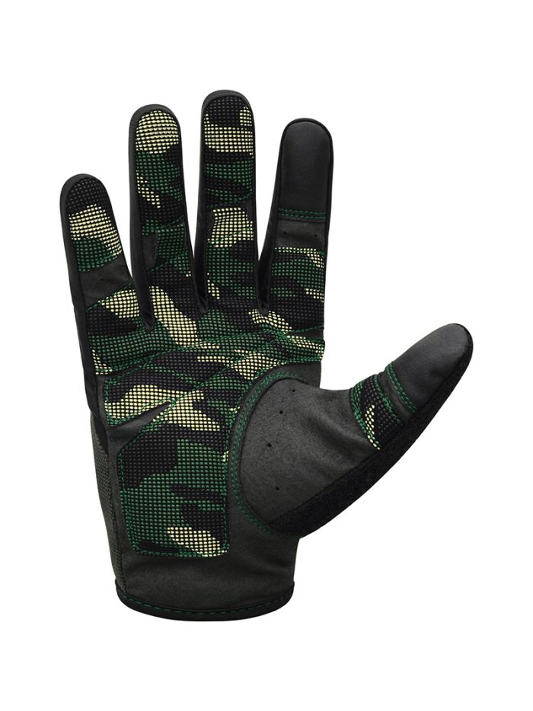 RDX T2 Weightlifting Full Finger Gym Gloves - Army Green
