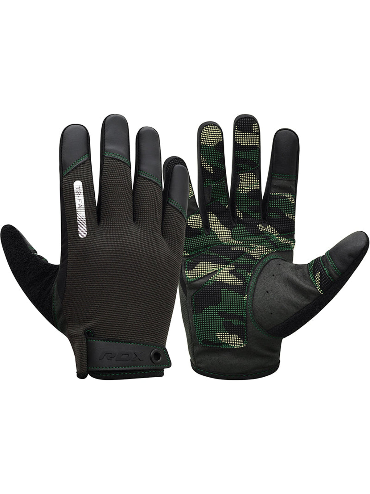 RDX T2 Touch Screen Friendly Full Finger Gym Gloves - Army Green