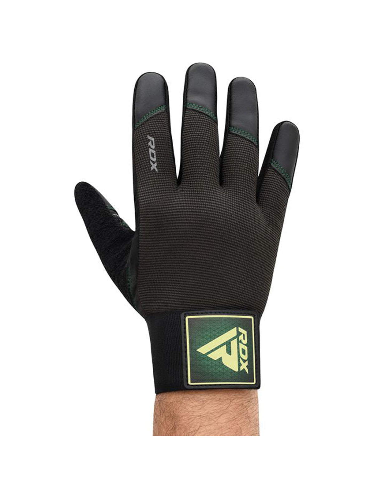 RDX T2 Weightlifting Full Finger Gym Gloves - Army Green