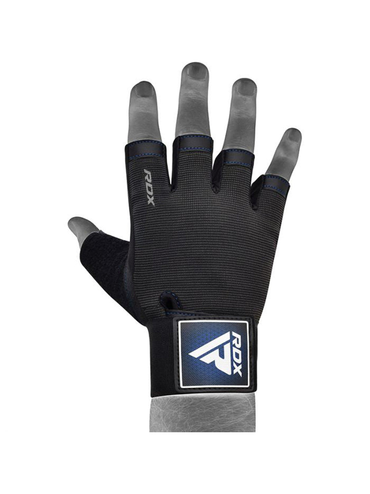 RDX T2 Weightlifting Half Finger Gym Gloves - Blue