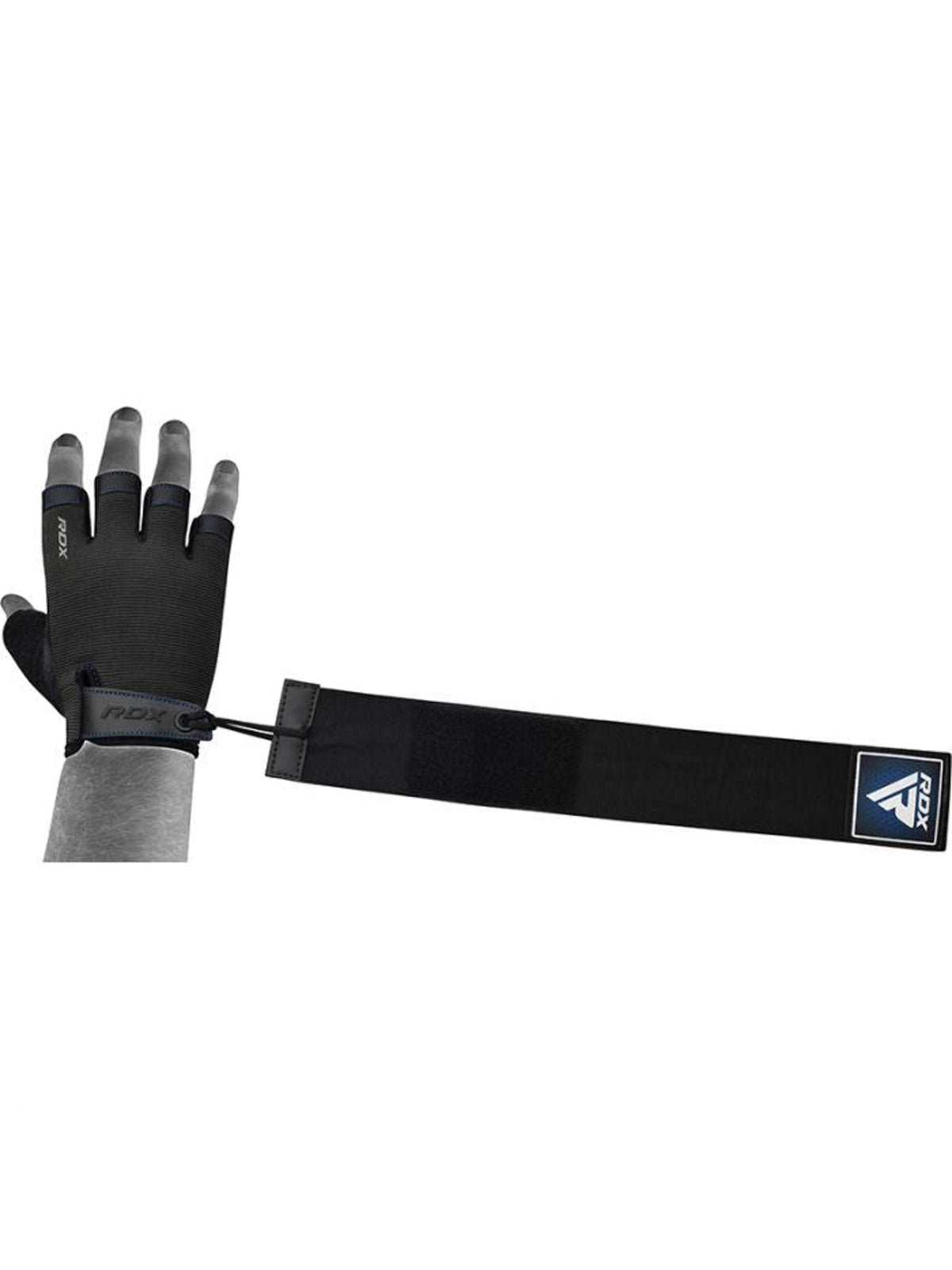 RDX T2 Weightlifting Half Finger Gym Gloves - Blue