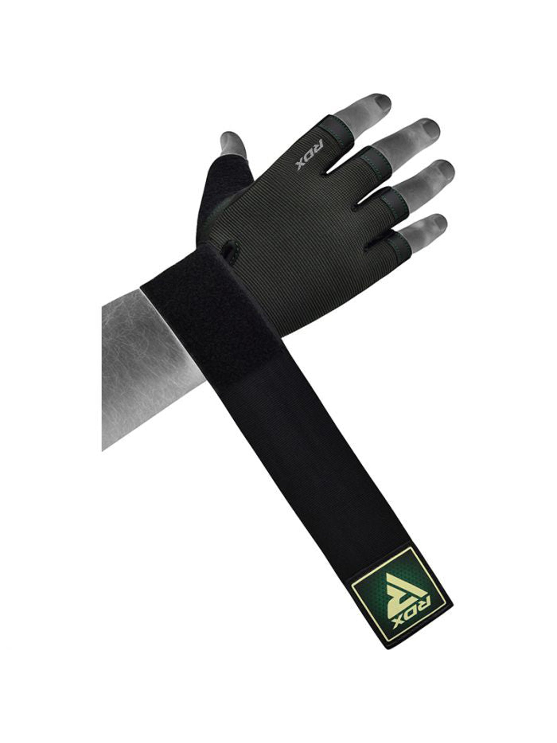 RDX T2 Weightlifting Half Finger Gym Gloves - Army Green