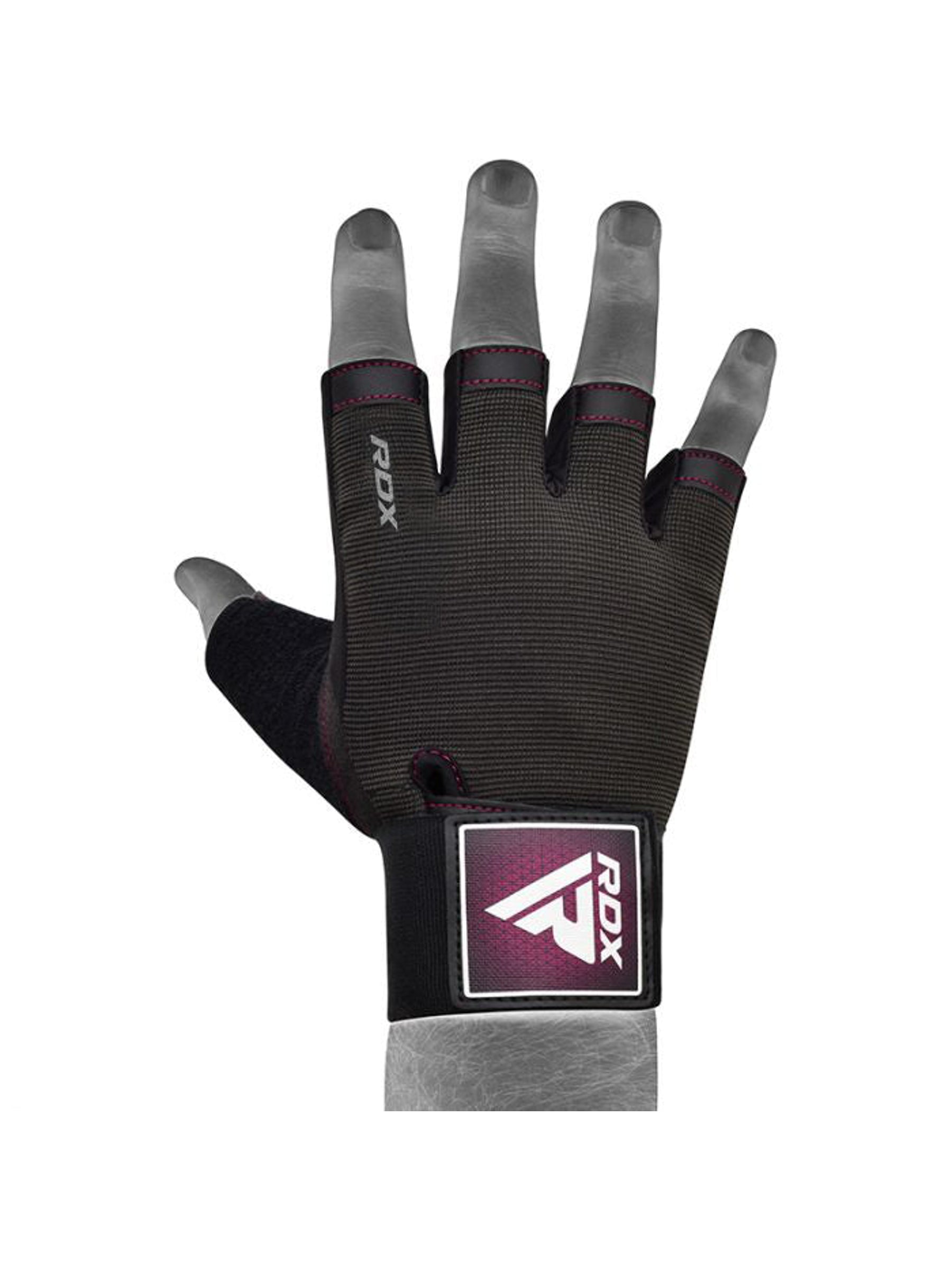 RDX T2 Weightlifting Half Finger Gym Gloves - Pink